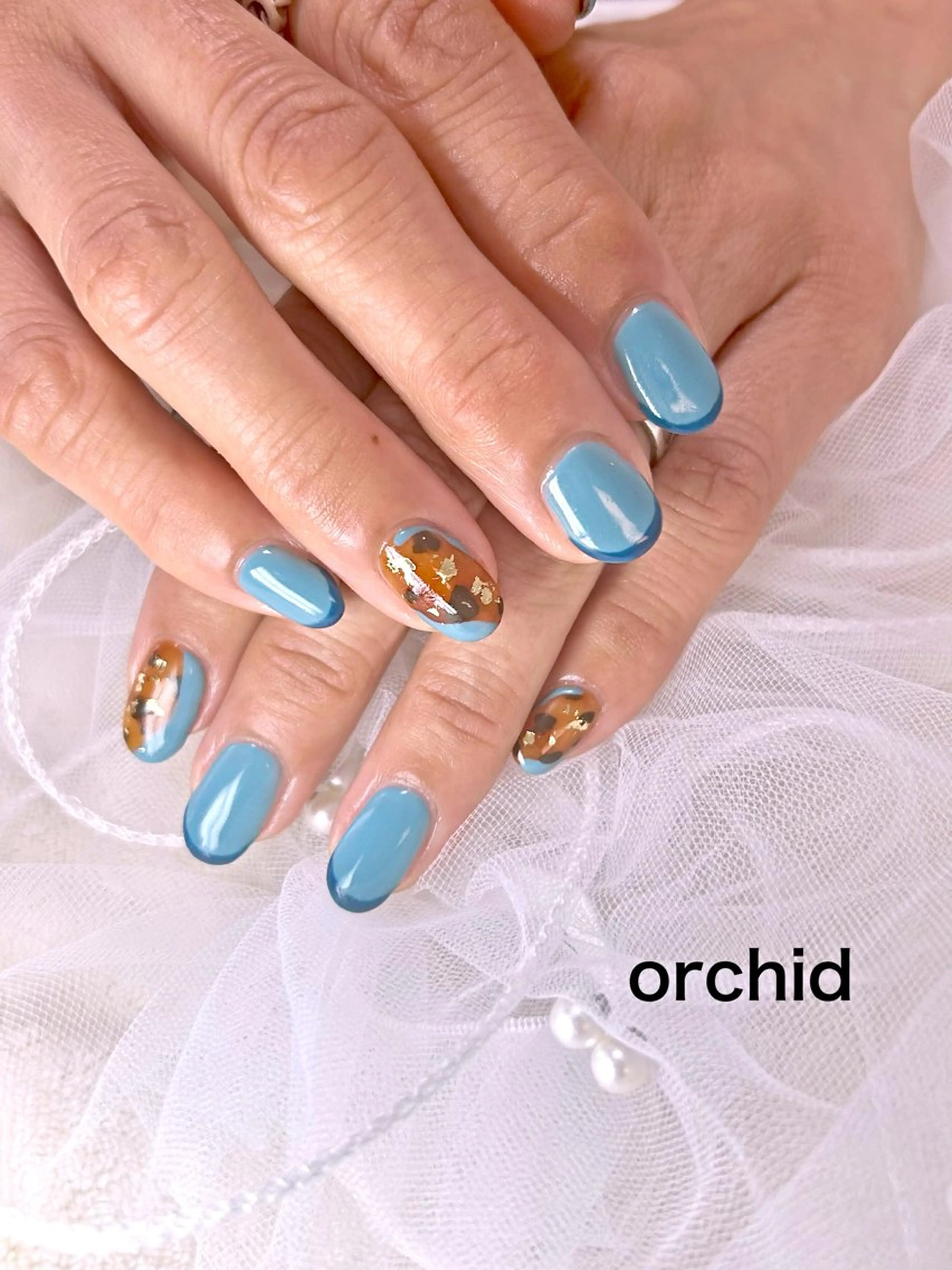 ネイル ハンドネイル orchid ♡オーキッドのネイルデザイン