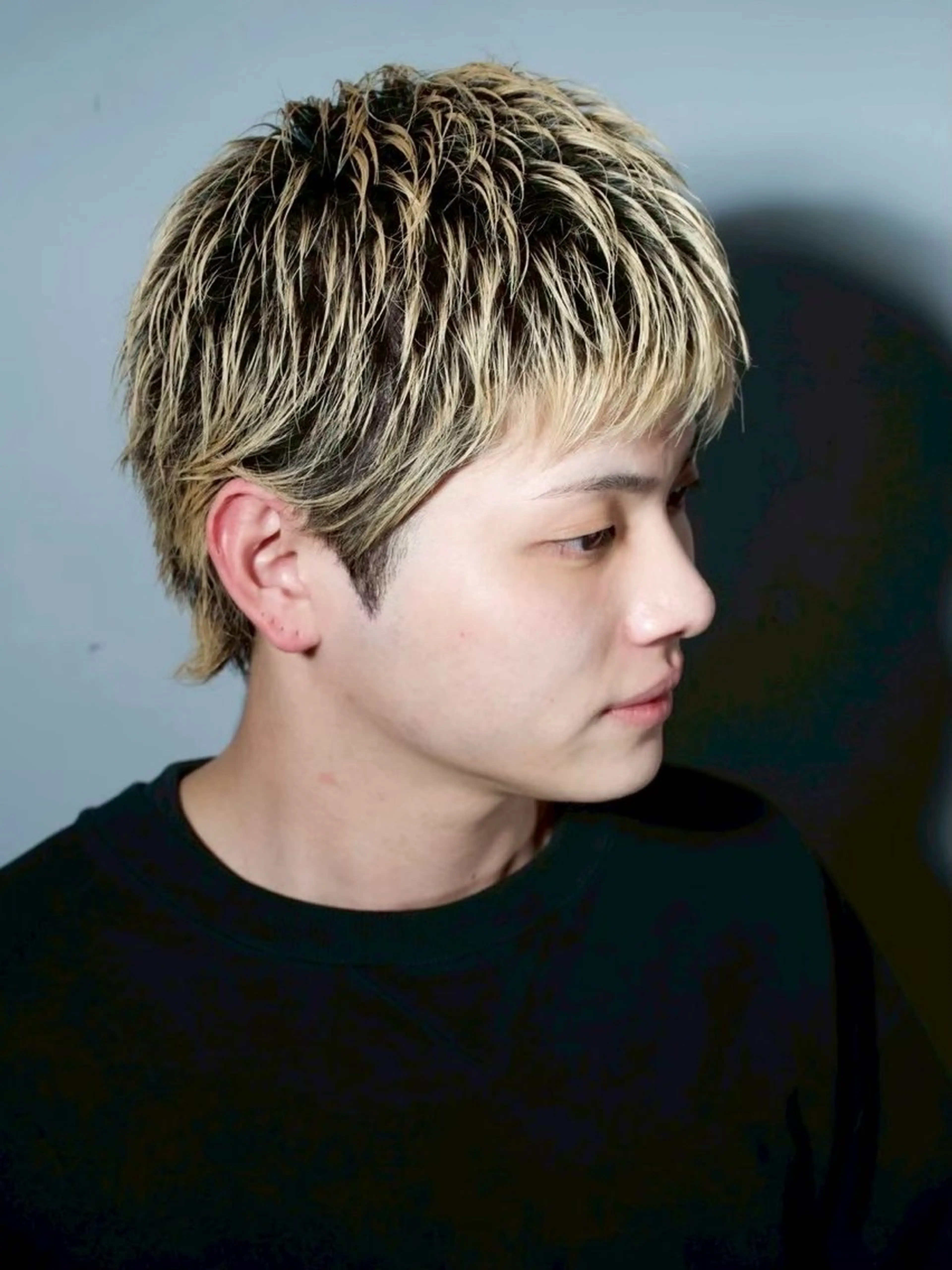 ミディアム 高崎 健司のヘアスタイル