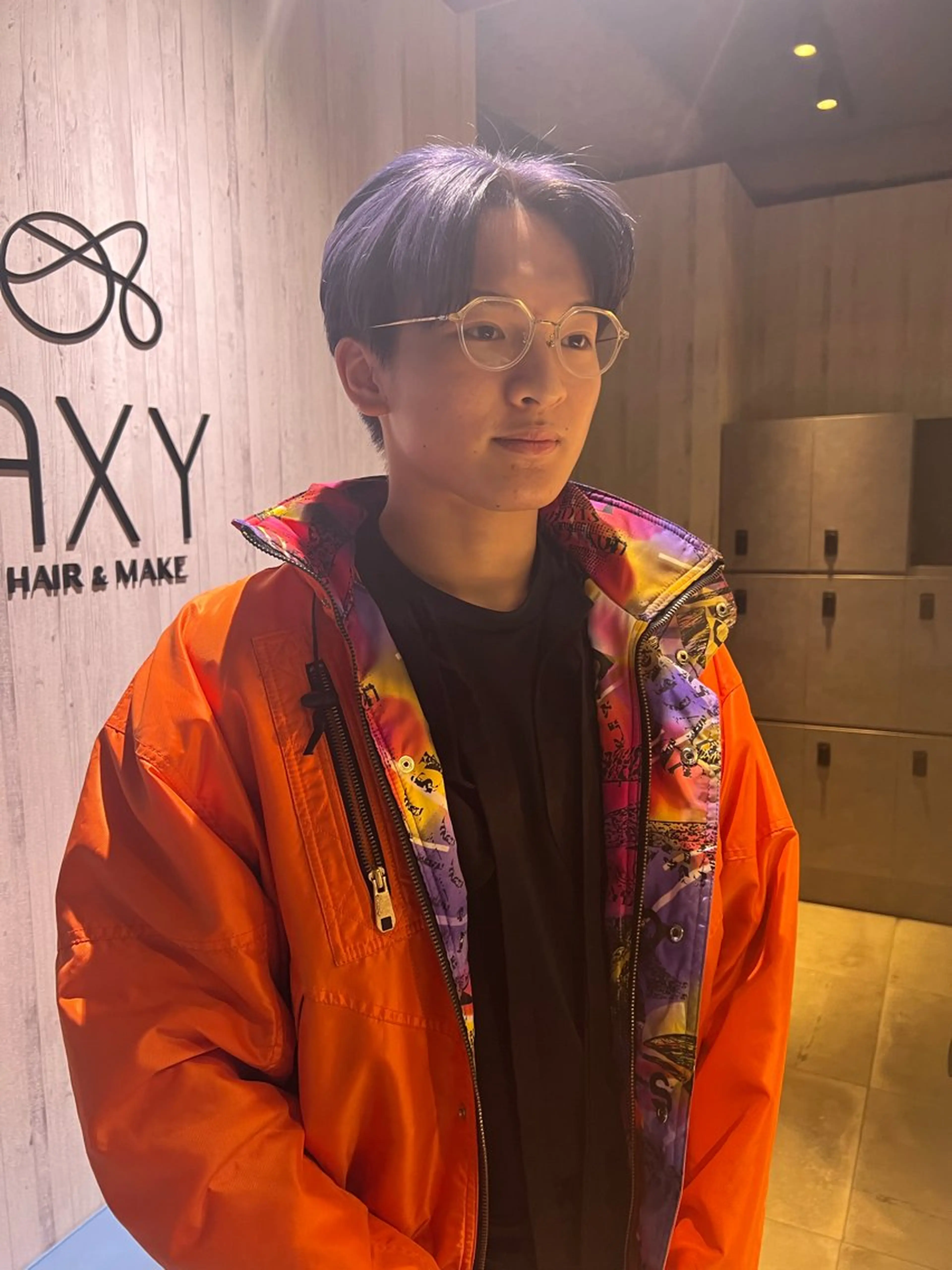 ミディアム カラー メンズ デザインカラー junya カラーモデル募集中のヘアスタイル