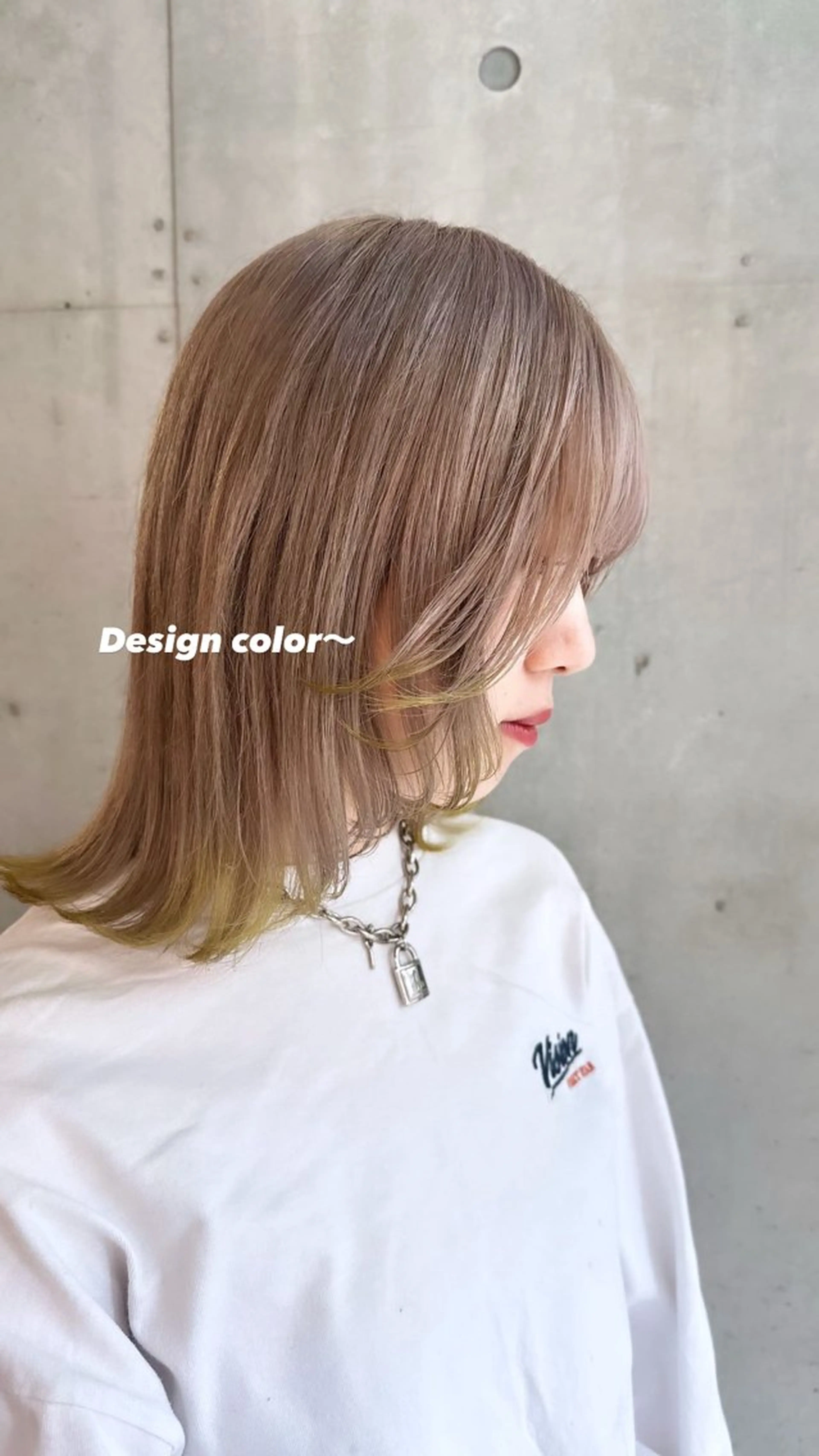 セミロング カット ヘアカラー ♥️ボブ/ブリーチ なしカラー/mahoのヘアスタイル