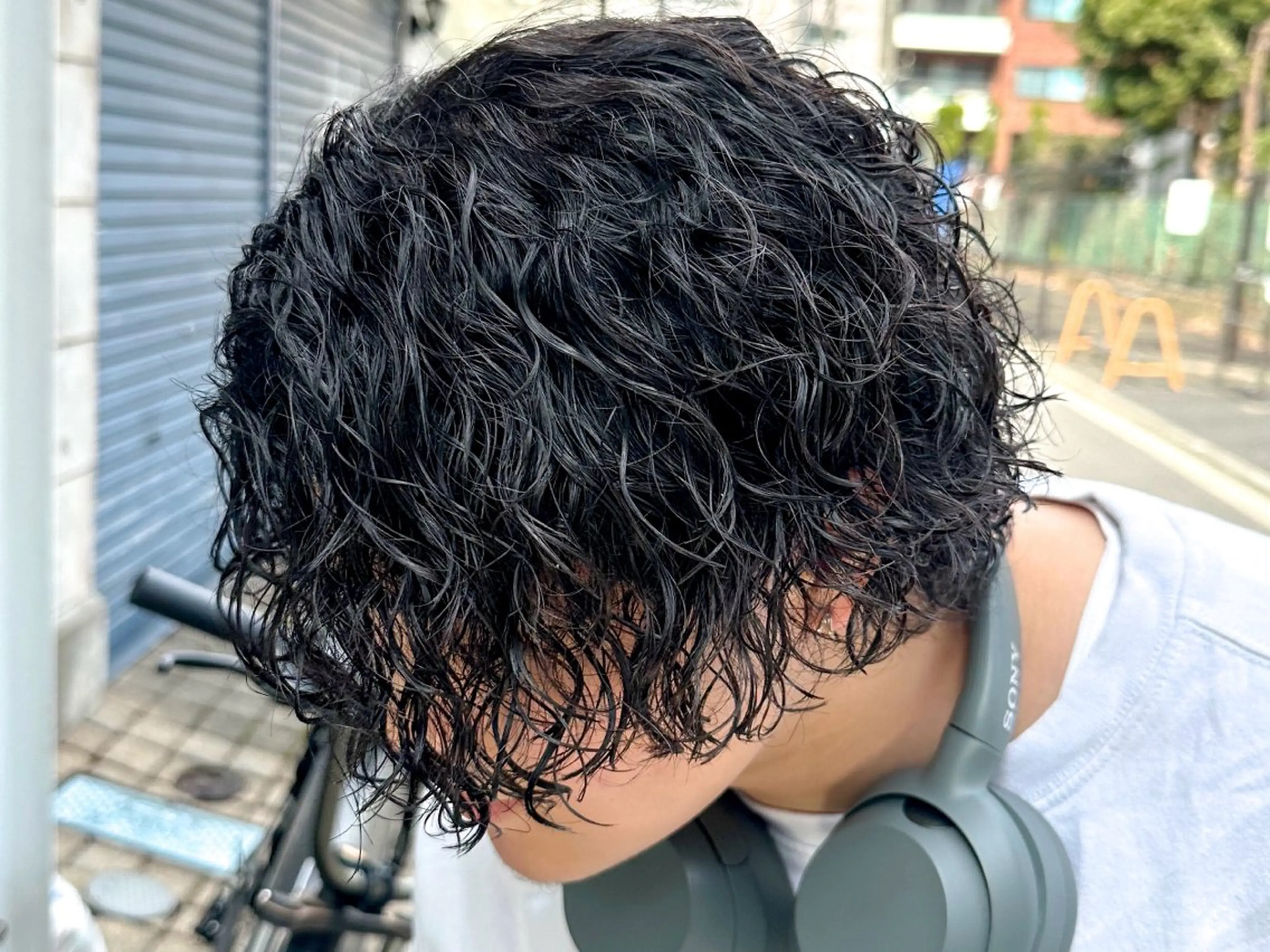 ミディアム パーマ メンズ ミディアムパーマ メンズパーマ スパイラルパーマ カット パーマ トリートメント ツイスパ/メンズ パーマ/歩夢のヘアスタイル