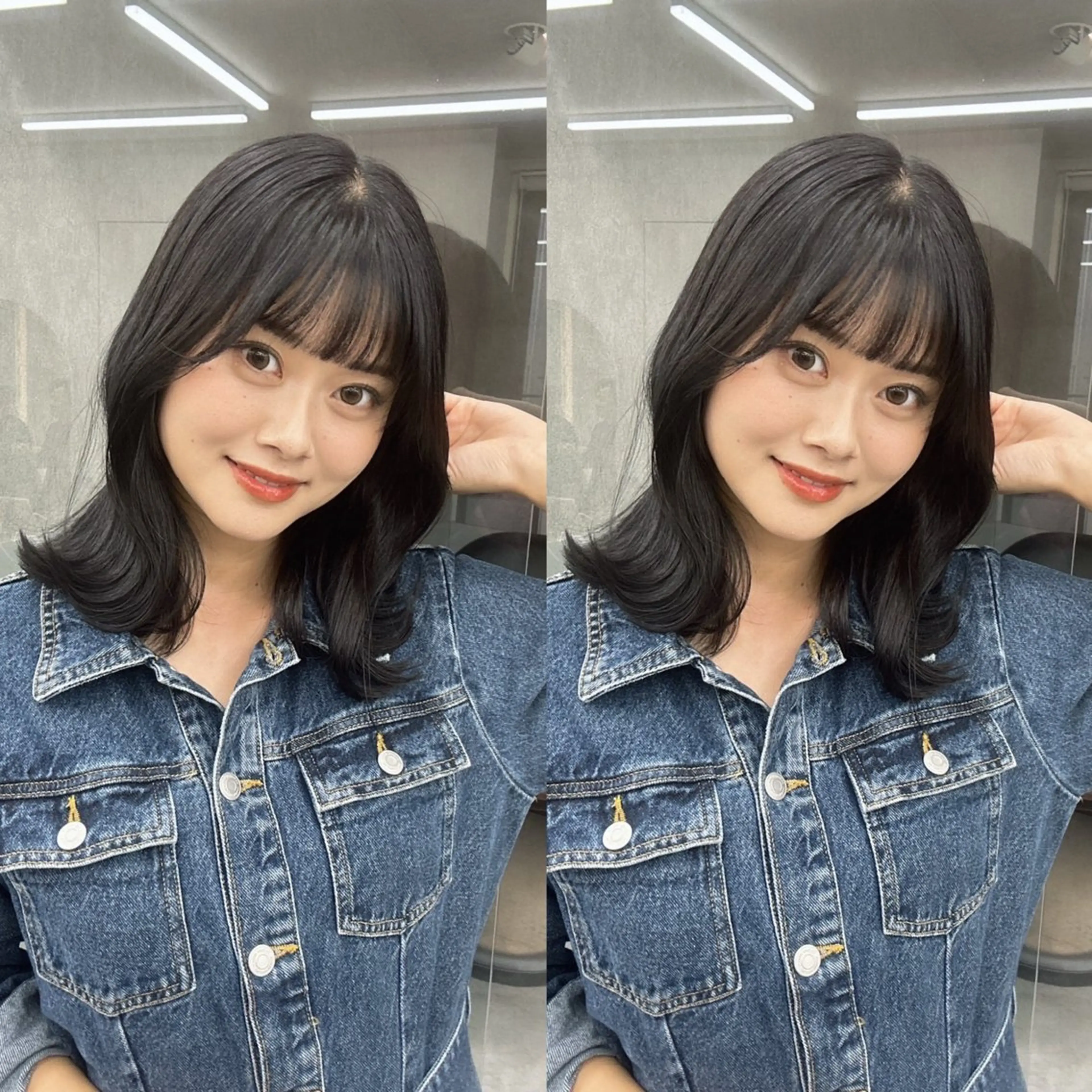 ミディアム くびれヘア くびれレイヤー レイヤーカット カット ヘアカラー トリートメント 🌈Hiroki🌈 福岡の愛され美容師のヘアスタイル