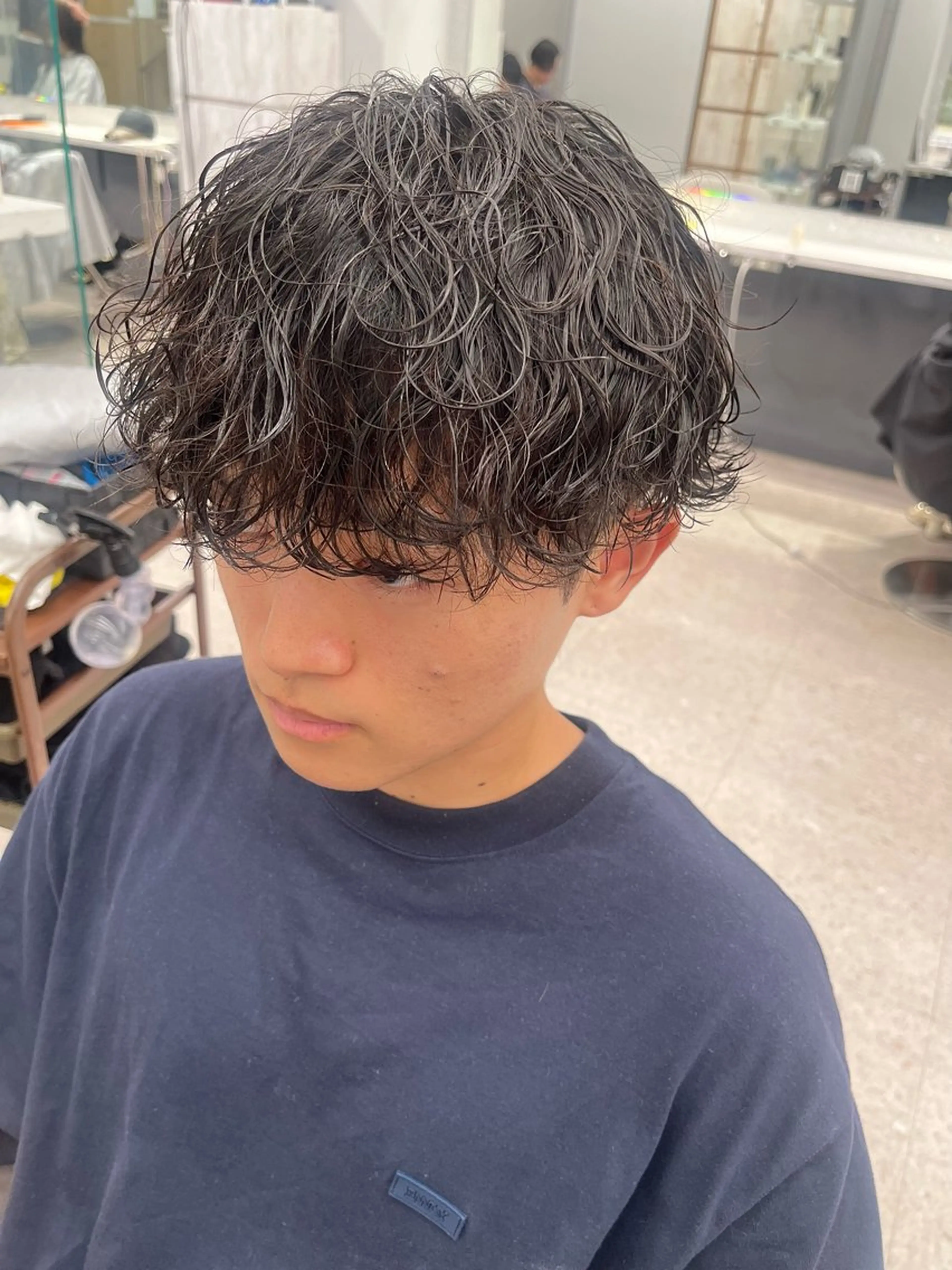 パーマ メンズ メンズパーマ 波巻きパーマ スパイラルパーマ カット パーマ 🍐シャドウパーマ メンズ特化/守岡🍐のヘアスタイル