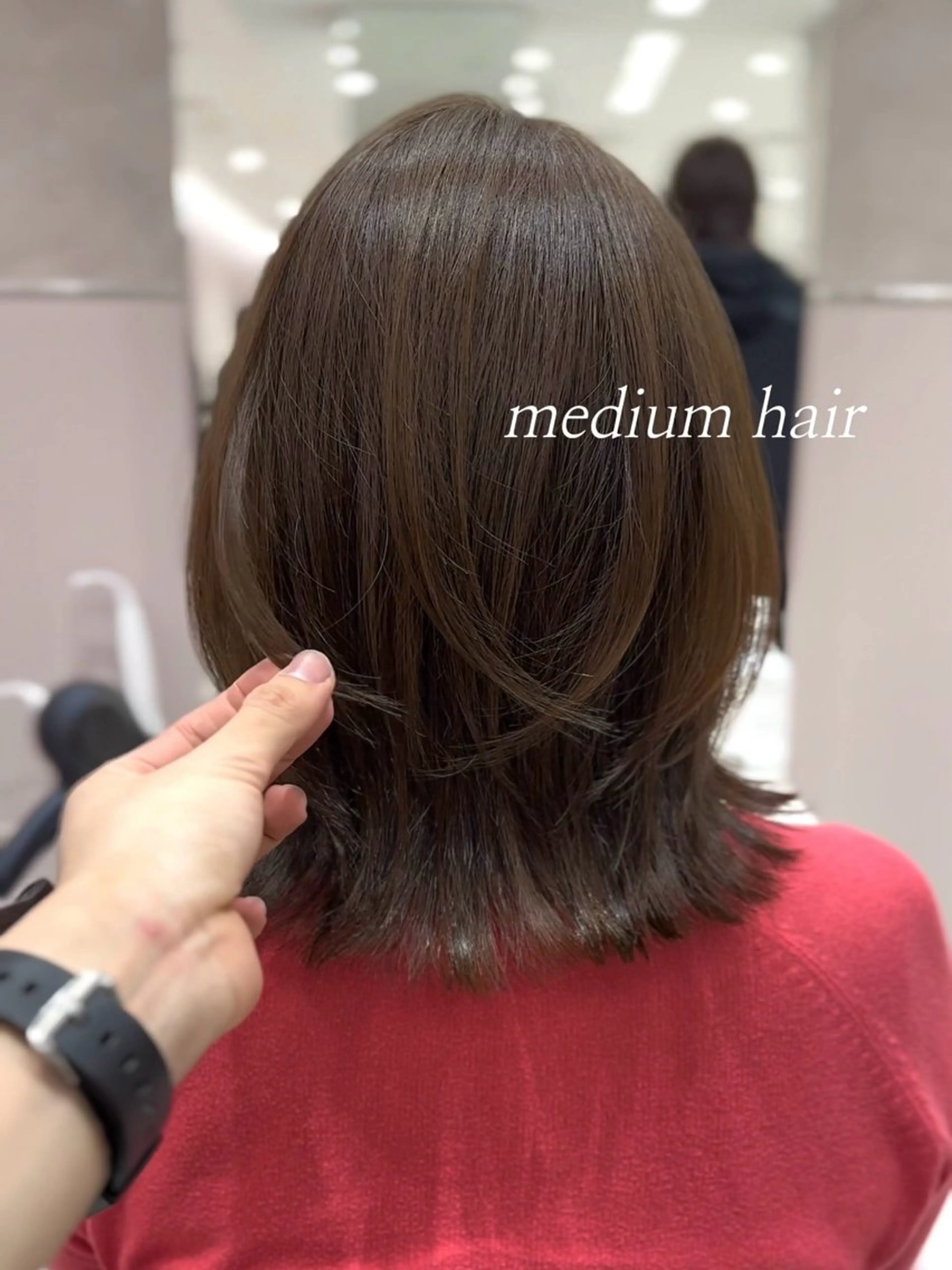 ミディアム カラー レイヤーカット カット ヘアカラー トリートメント レイヤー/顔周り /透明感🩶高橋大のヘアスタイル
