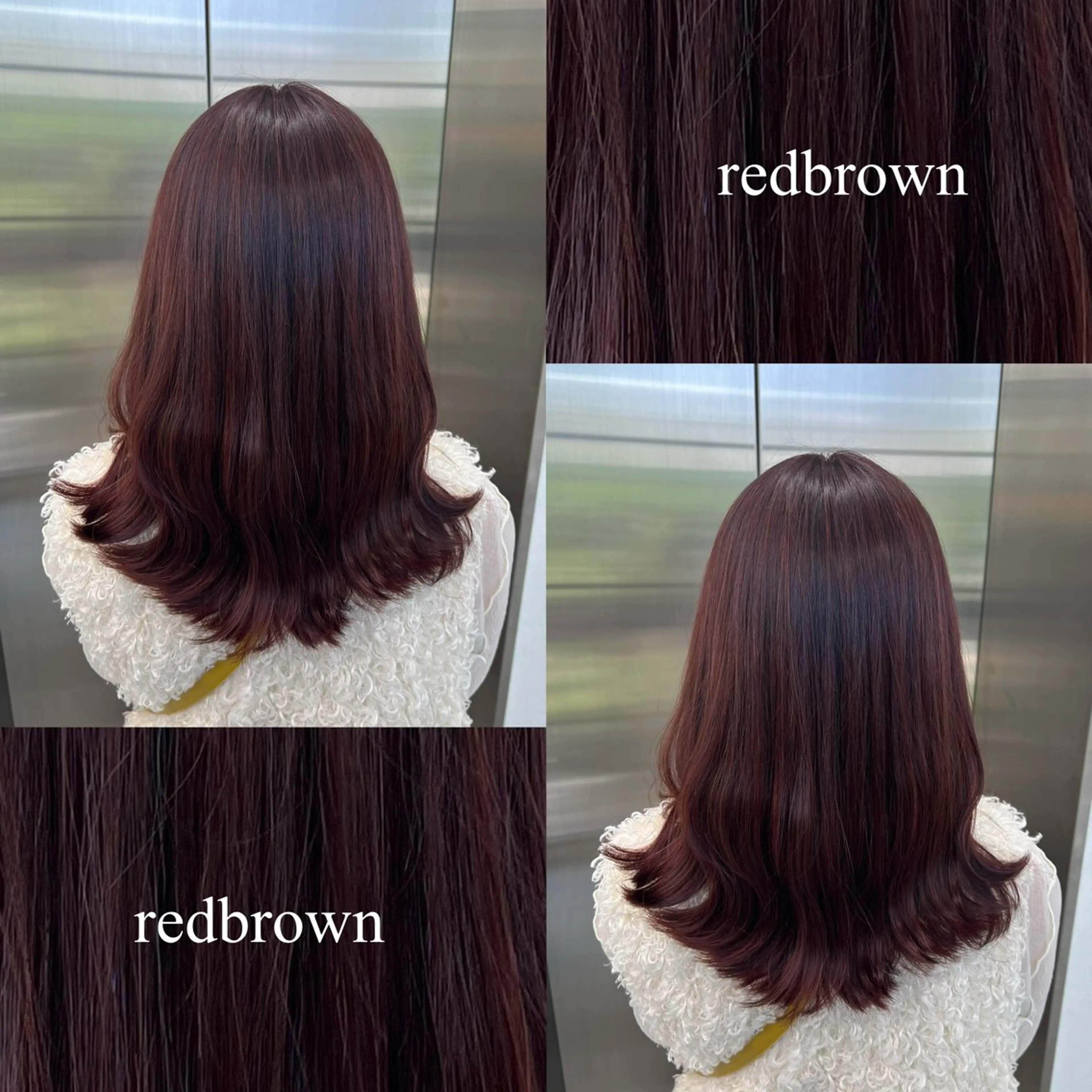 ミディアム カラー ブリーチ ブラウンカラー 透明感カラー ブリーチなしカラー レッドカラー カット ヘアカラー 🌷︎あすか🌷 JILLSTUDIOのヘアスタイル