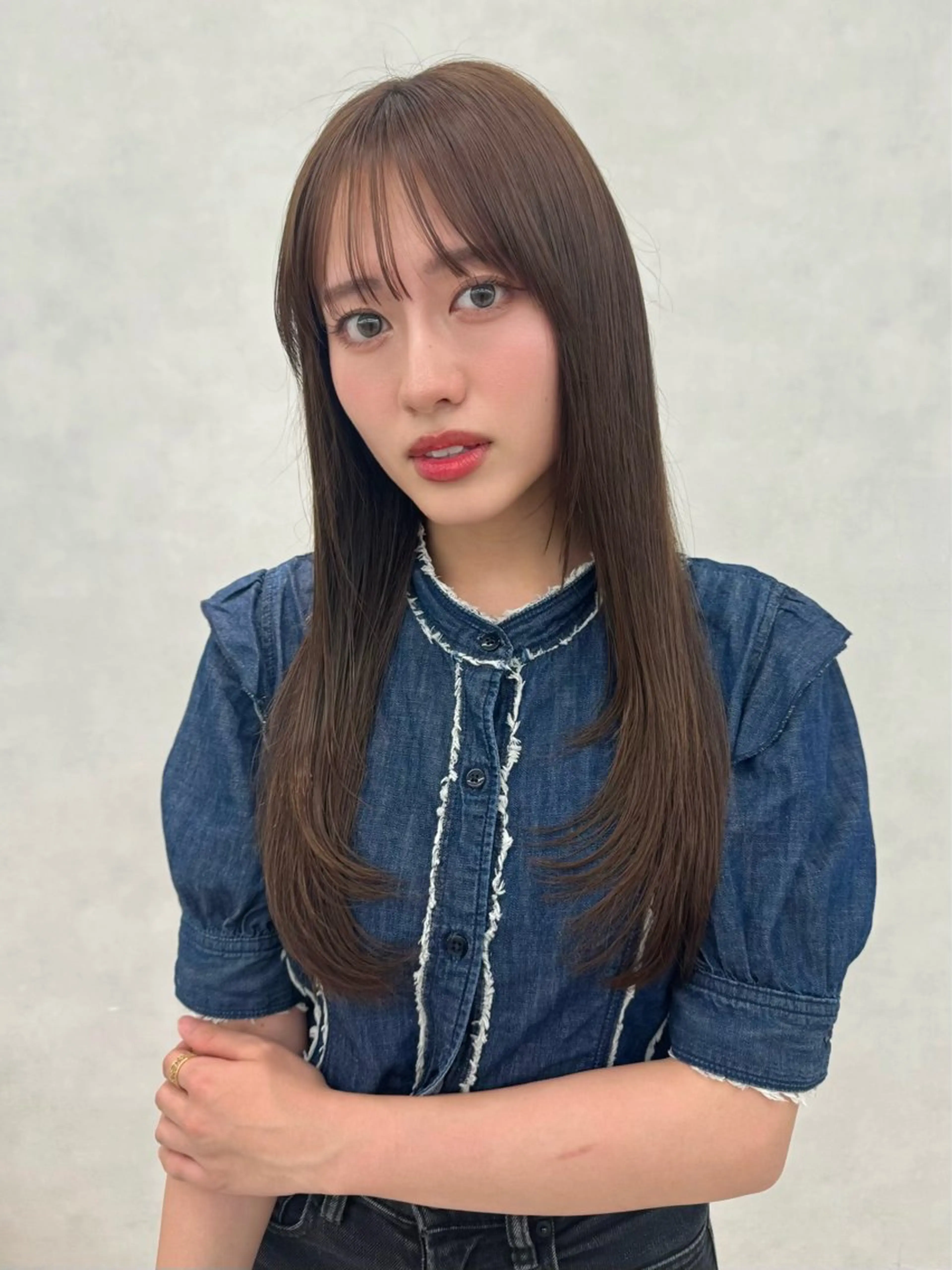 ロング 顔周り🇰🇷韓国 レイヤー/いづみ💞のヘアスタイル