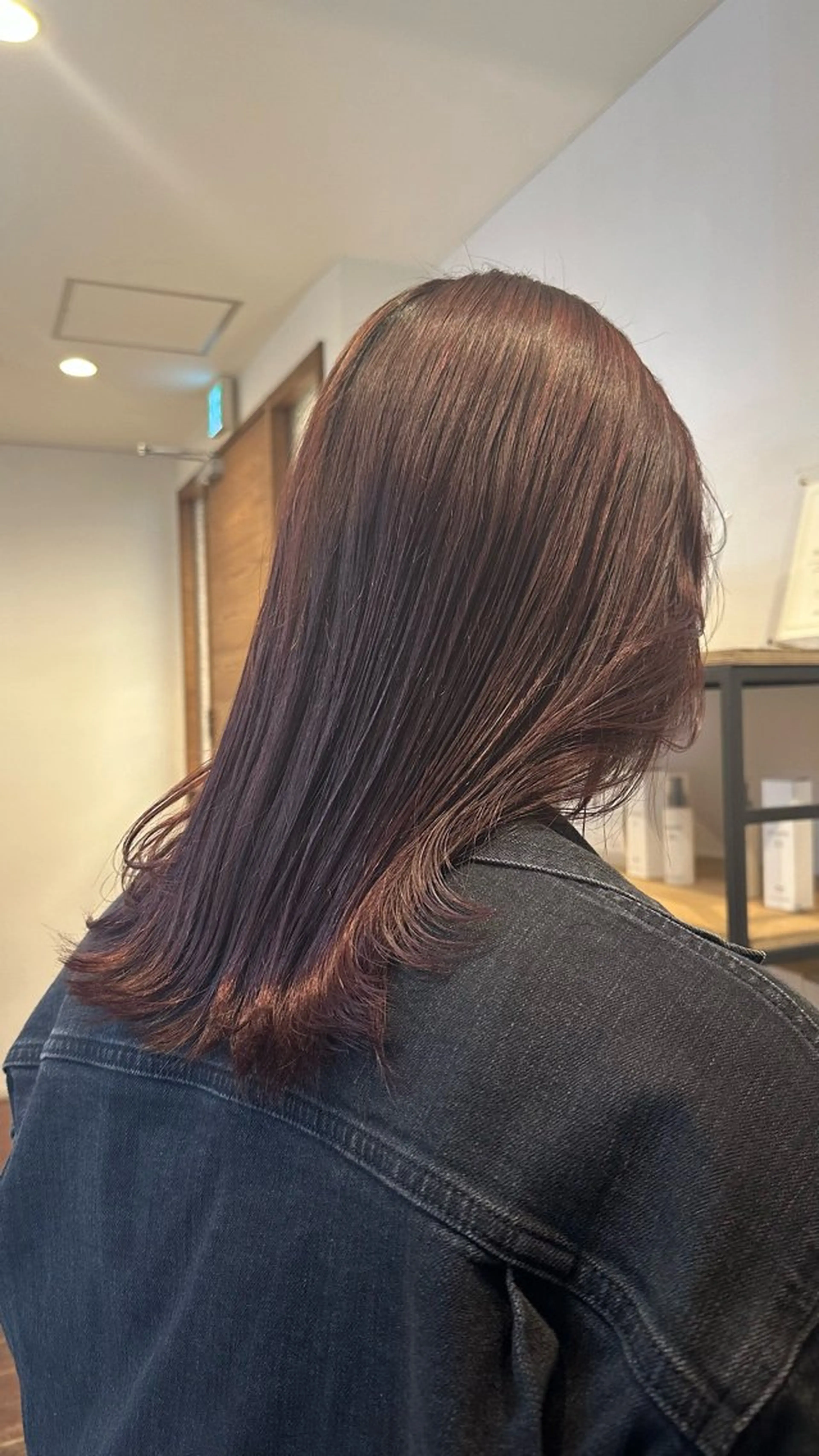 カラー レッドカラー Reina 札幌美容師のヘアスタイル