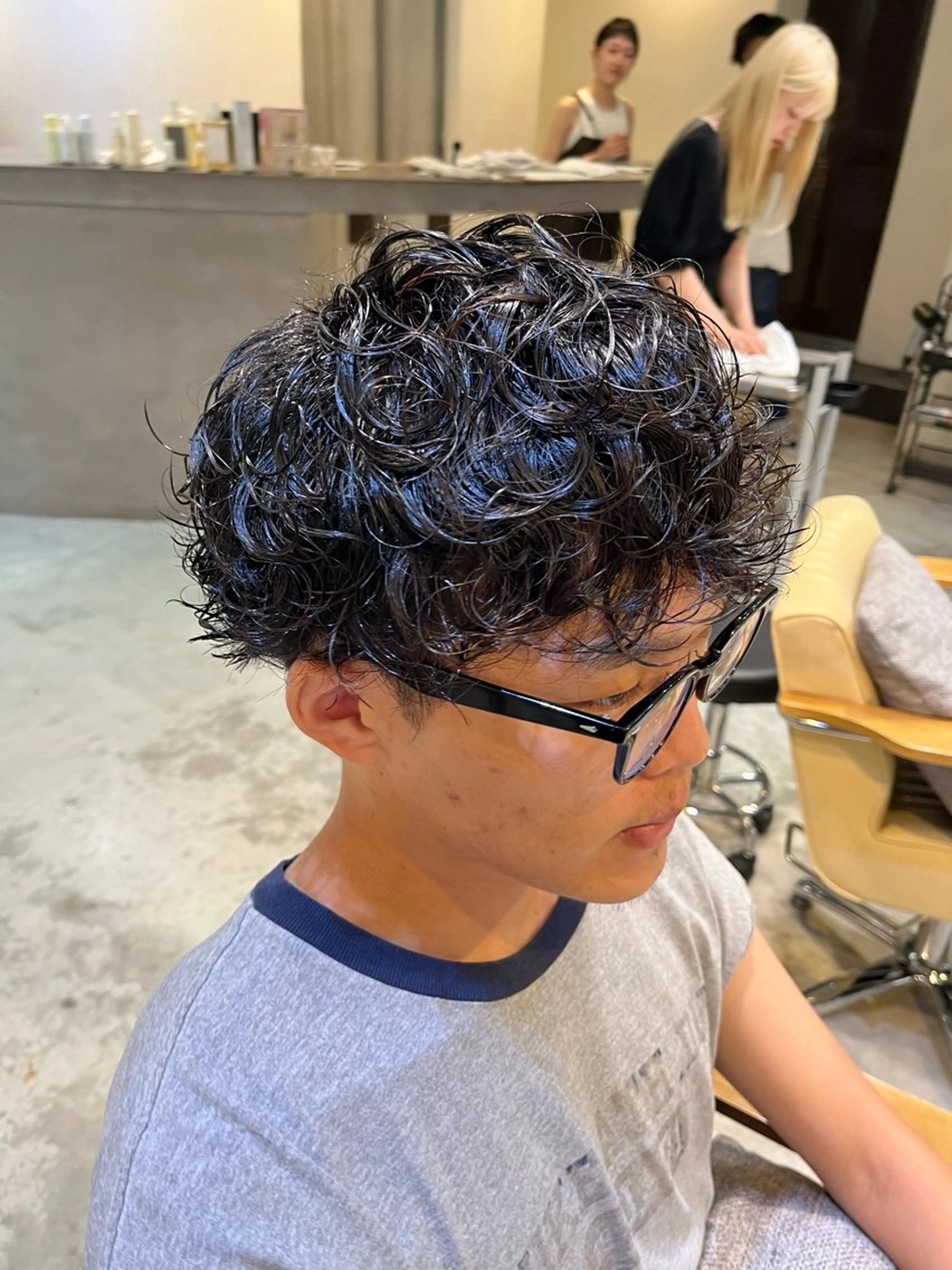 ショート パーマ メンズ センターパート職人 柏/メンズ/ ハルキのヘアスタイル