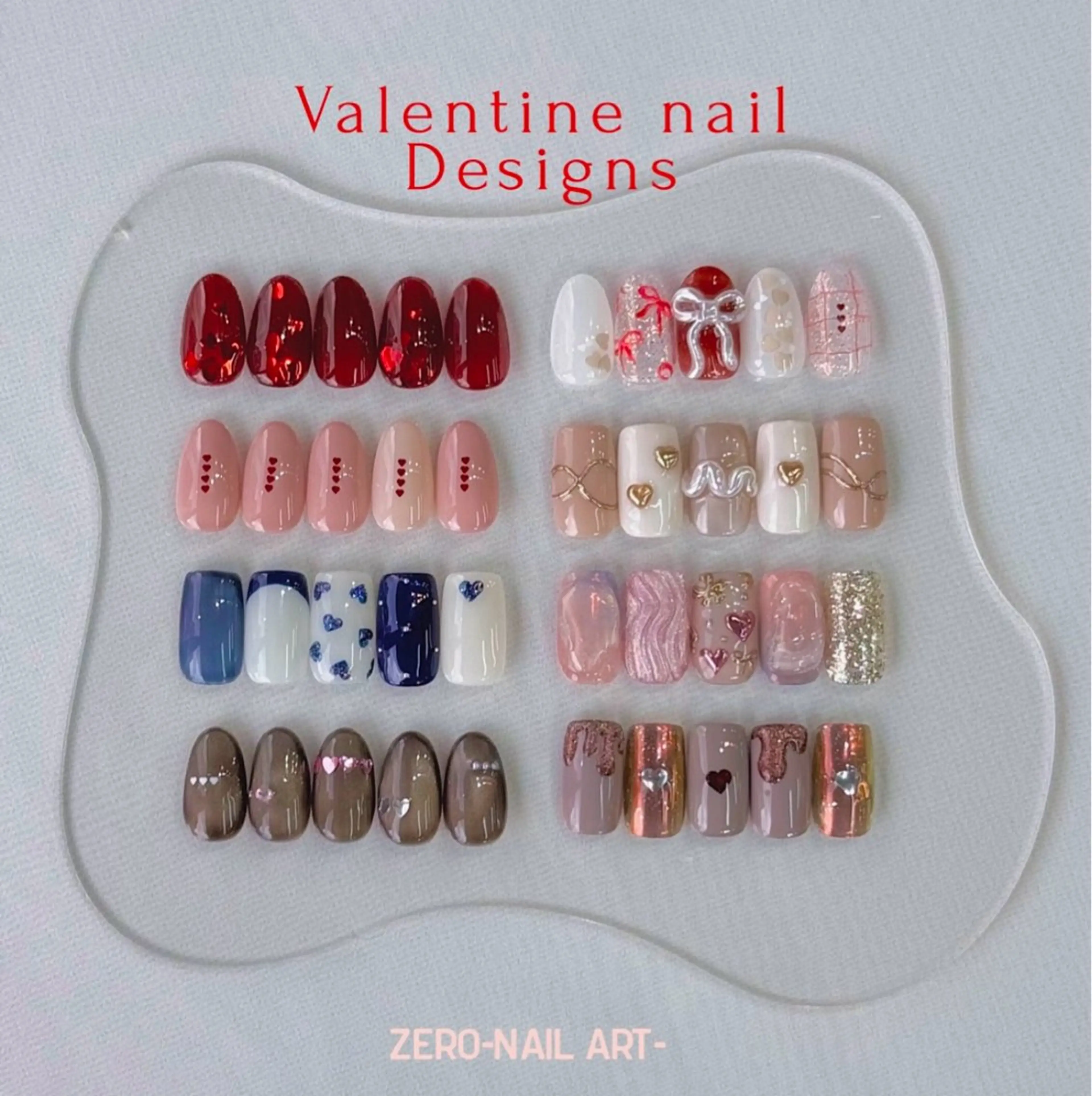 ネイル ハート バレンタイン HARUKA ネイリスト福岡/薬院のネイルデザイン