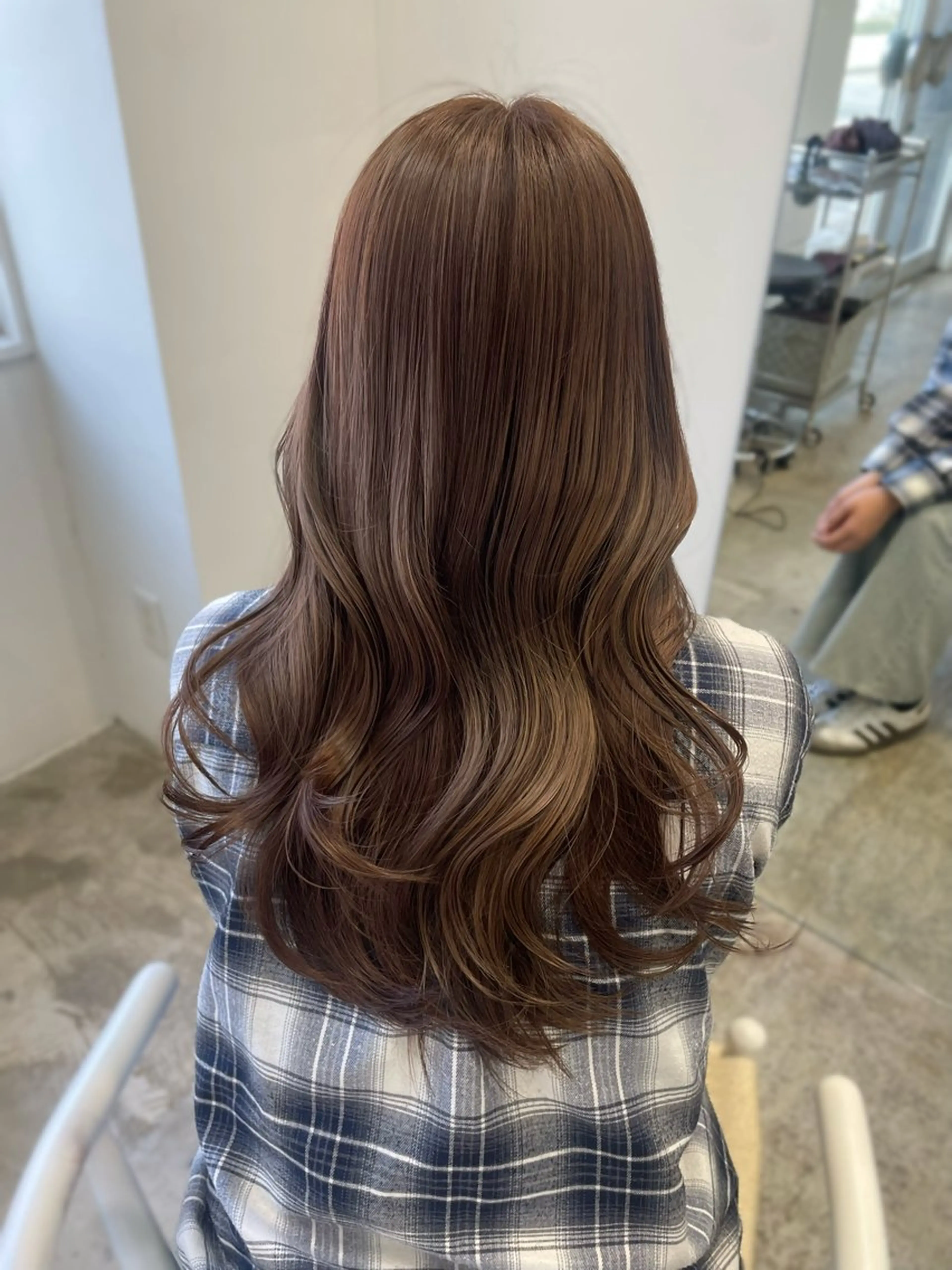 ロング カラー ベージュカラー ヘーゼル ヘアカラー トリートメント 𝘚𝘶𝘻𝘶 𓂃𓈒𓏸のヘアスタイル