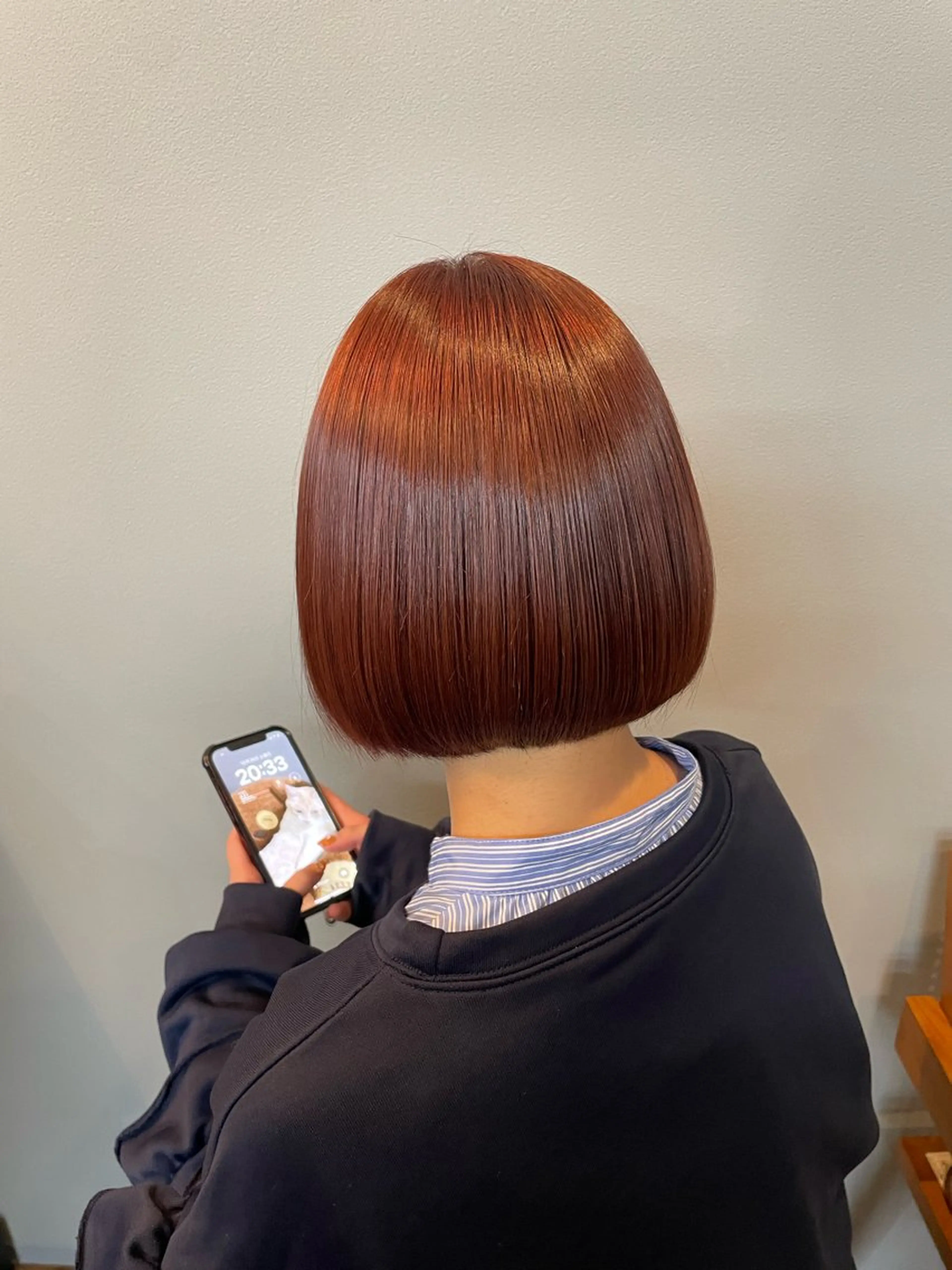 ショート カラー オレンジ 森田 亜海のヘアスタイル