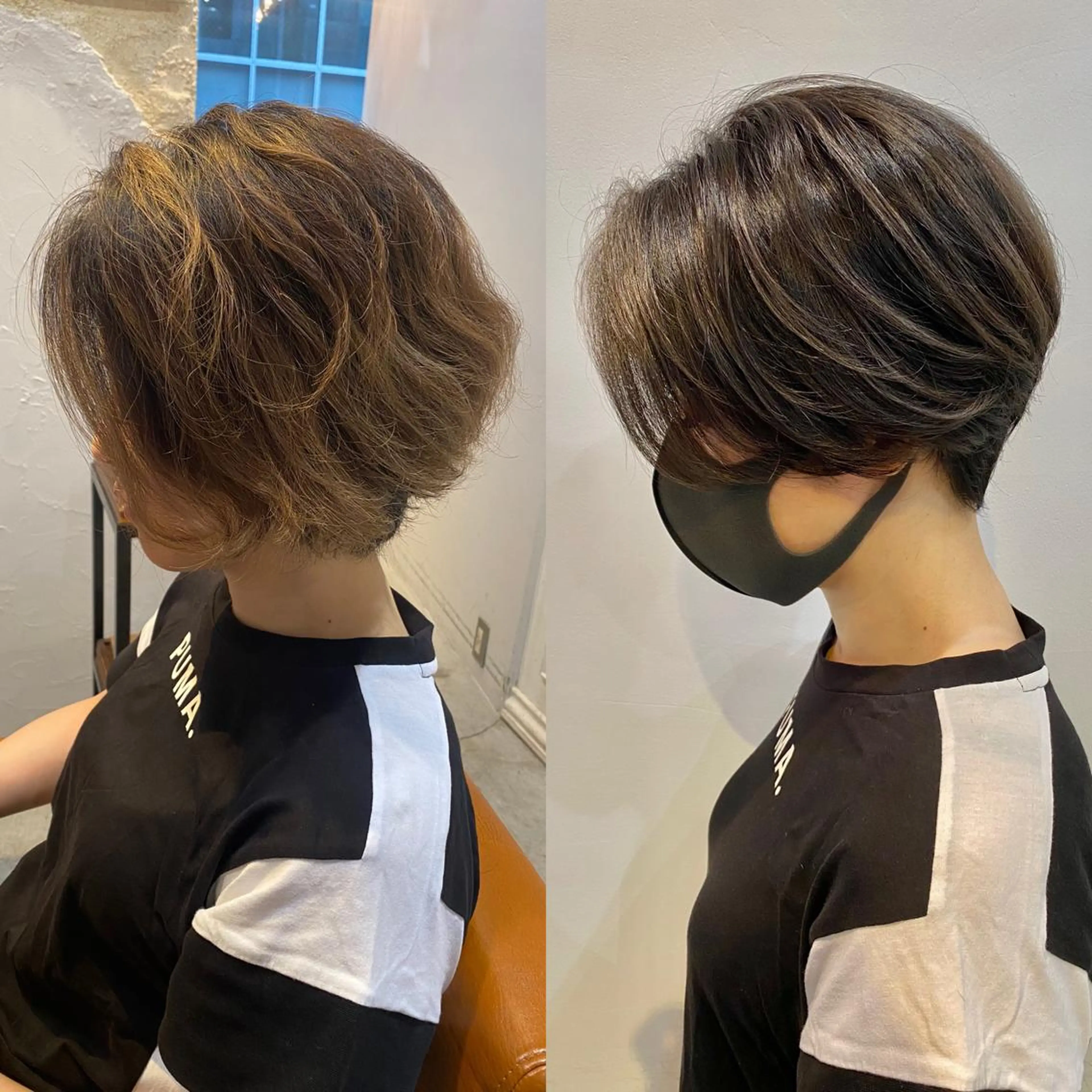 ショート カラー アッシュ アッシュグレー ブリーチ ショートヘア カット ヘアカラー トリートメント ヘッドスパ 小林 佳祐のヘアスタイル