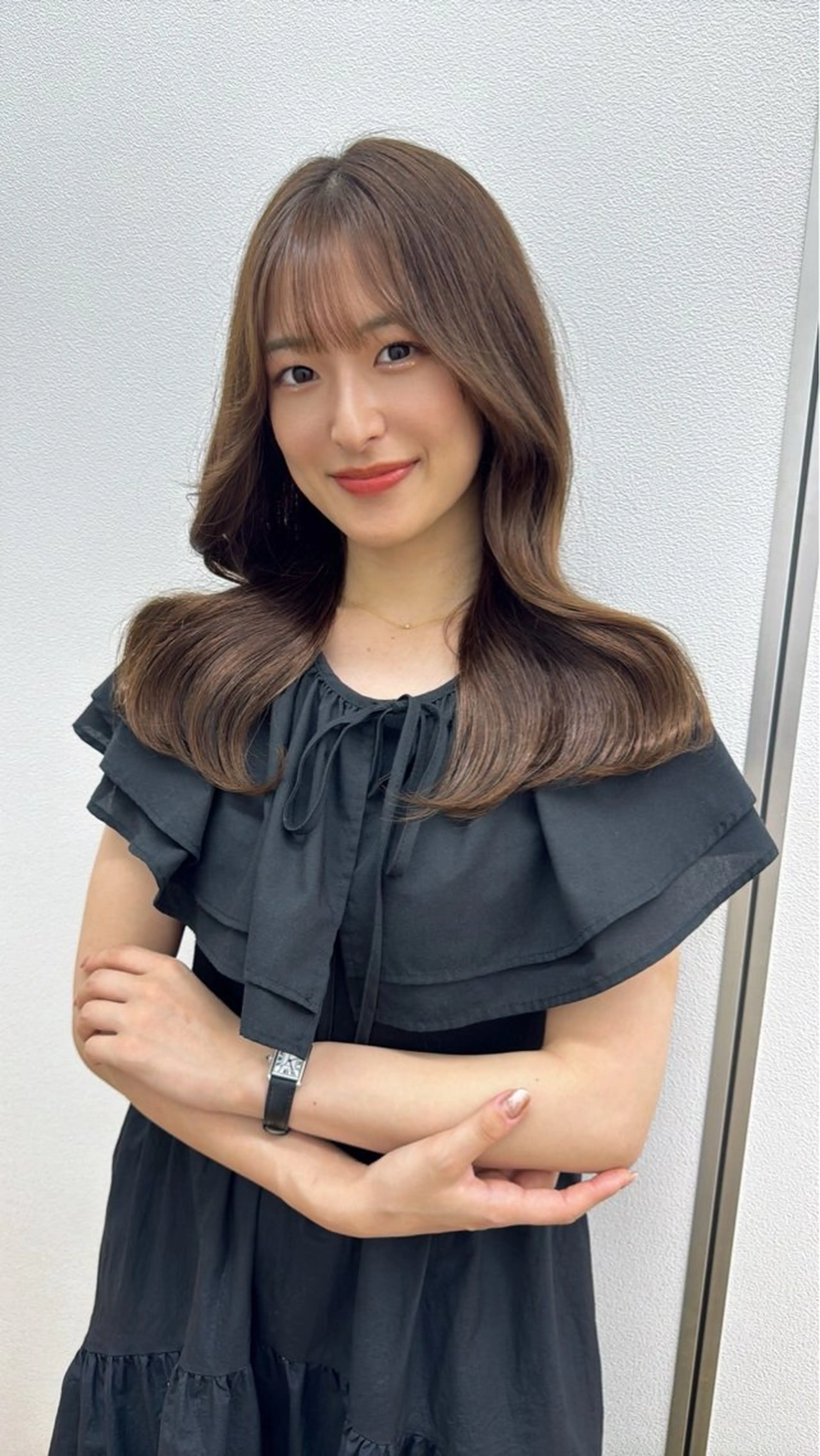 ロング カラー カット ヘアカラー gisel エリナのヘアスタイル