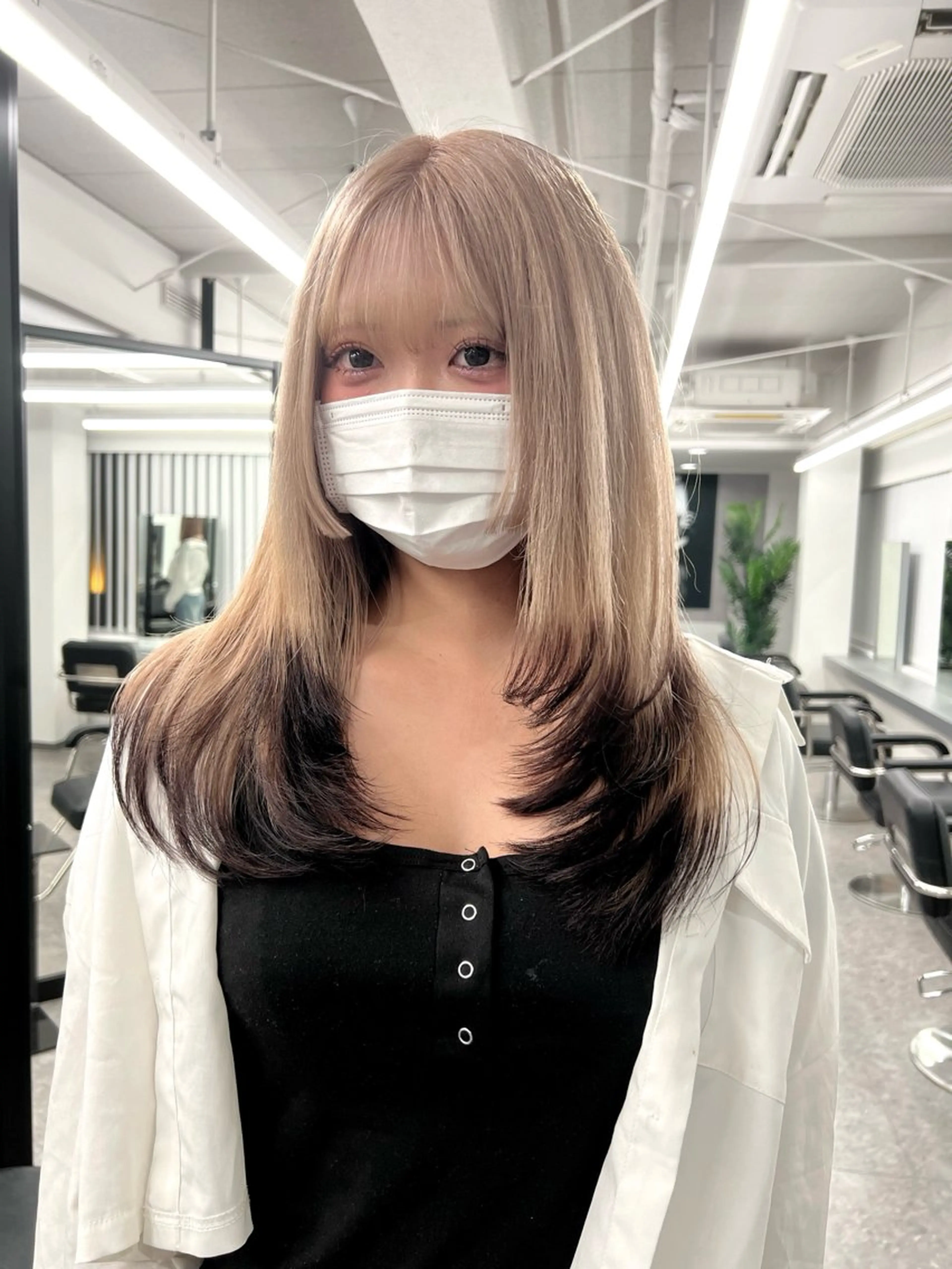 ロング カラー カット ヘアカラー トリートメント 梅田/韓国ヘア/ エクステ🤖ヒナのヘアスタイル