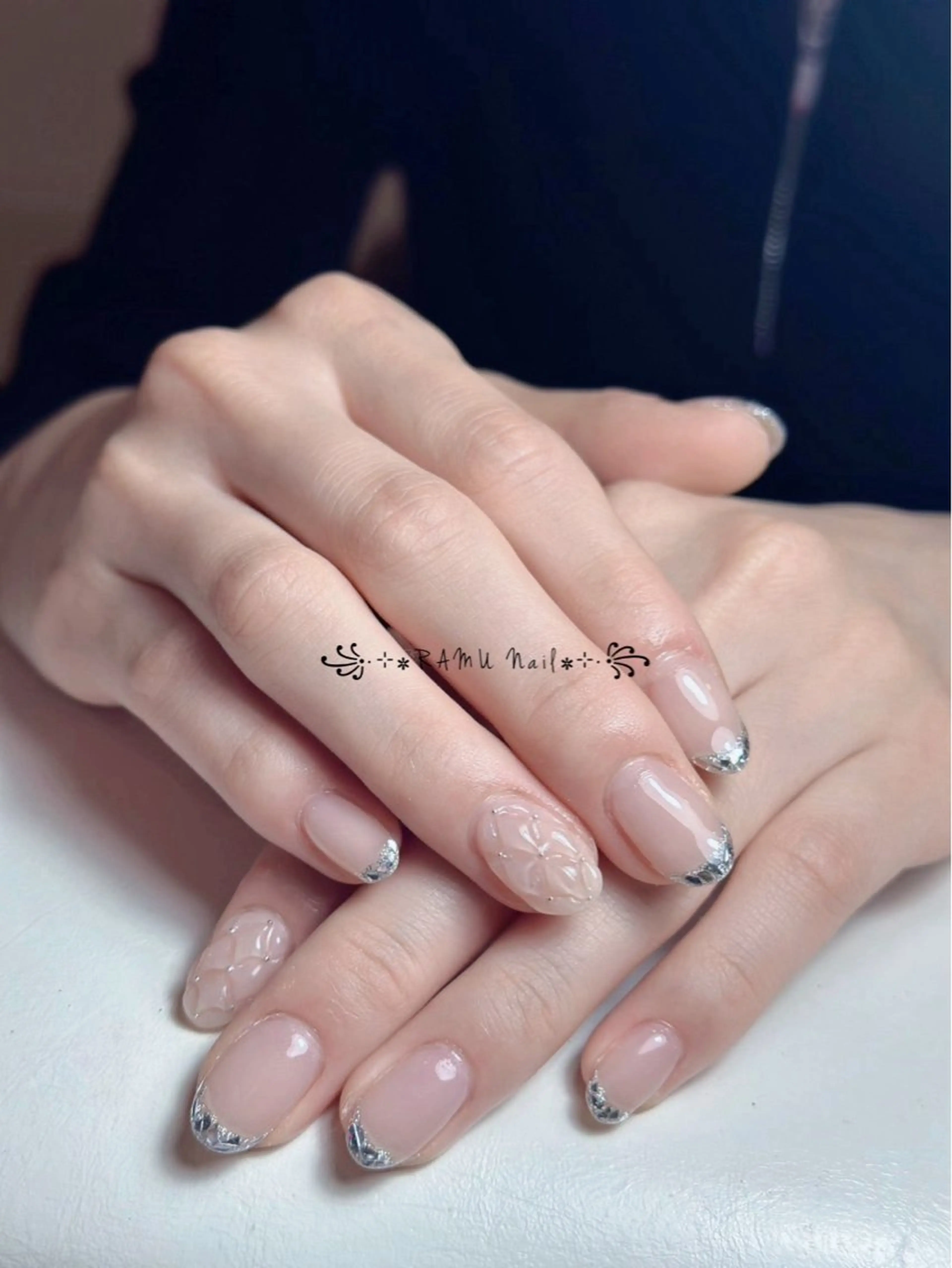 ネイル キラキラネイル マグネットネイル ミラーネイル ピンク 春ネイル ハンドネイル RAMU Nail 恵比寿店のネイルデザイン