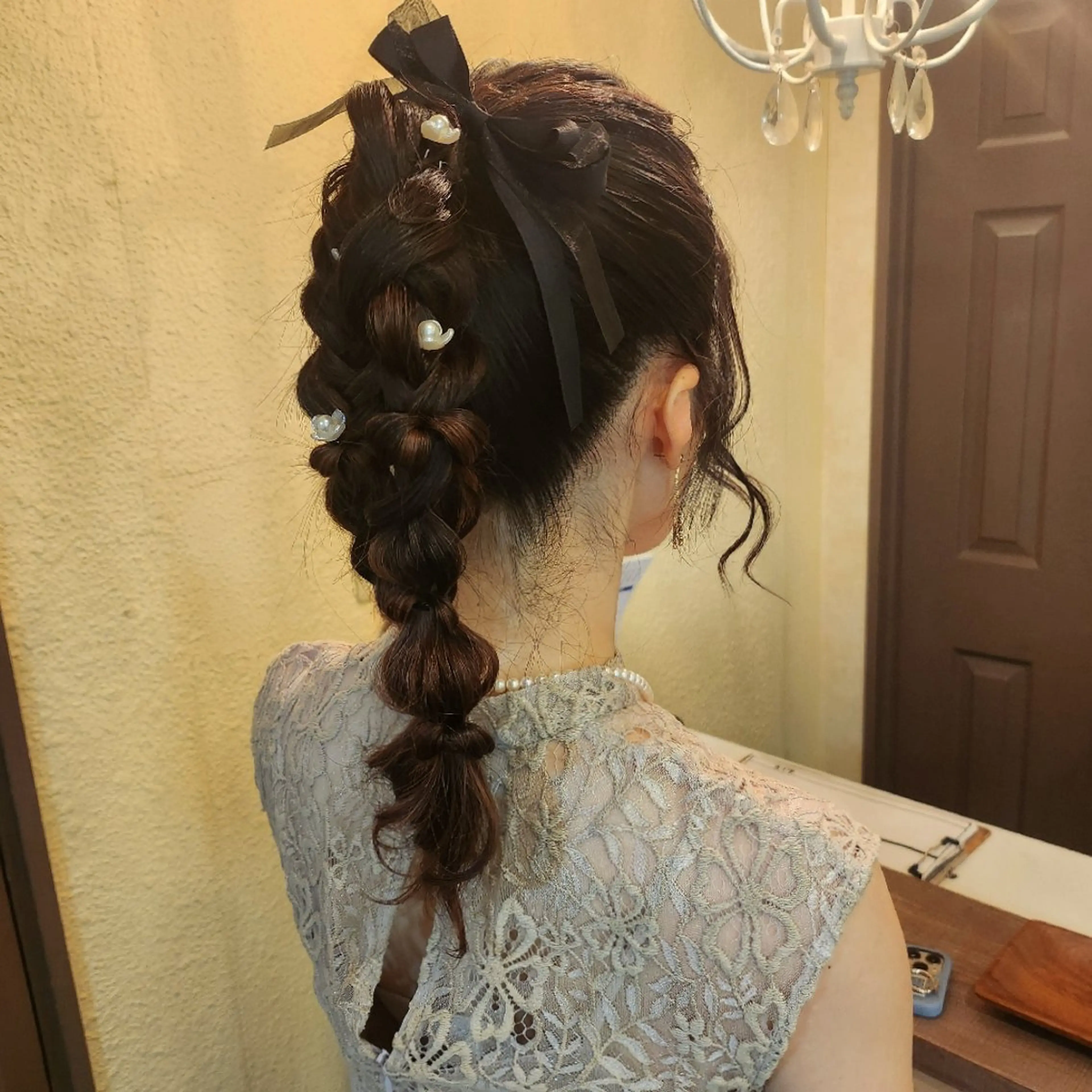 ロング ヘアアレンジ ヘアセット 田井中 悠紀のヘアスタイル