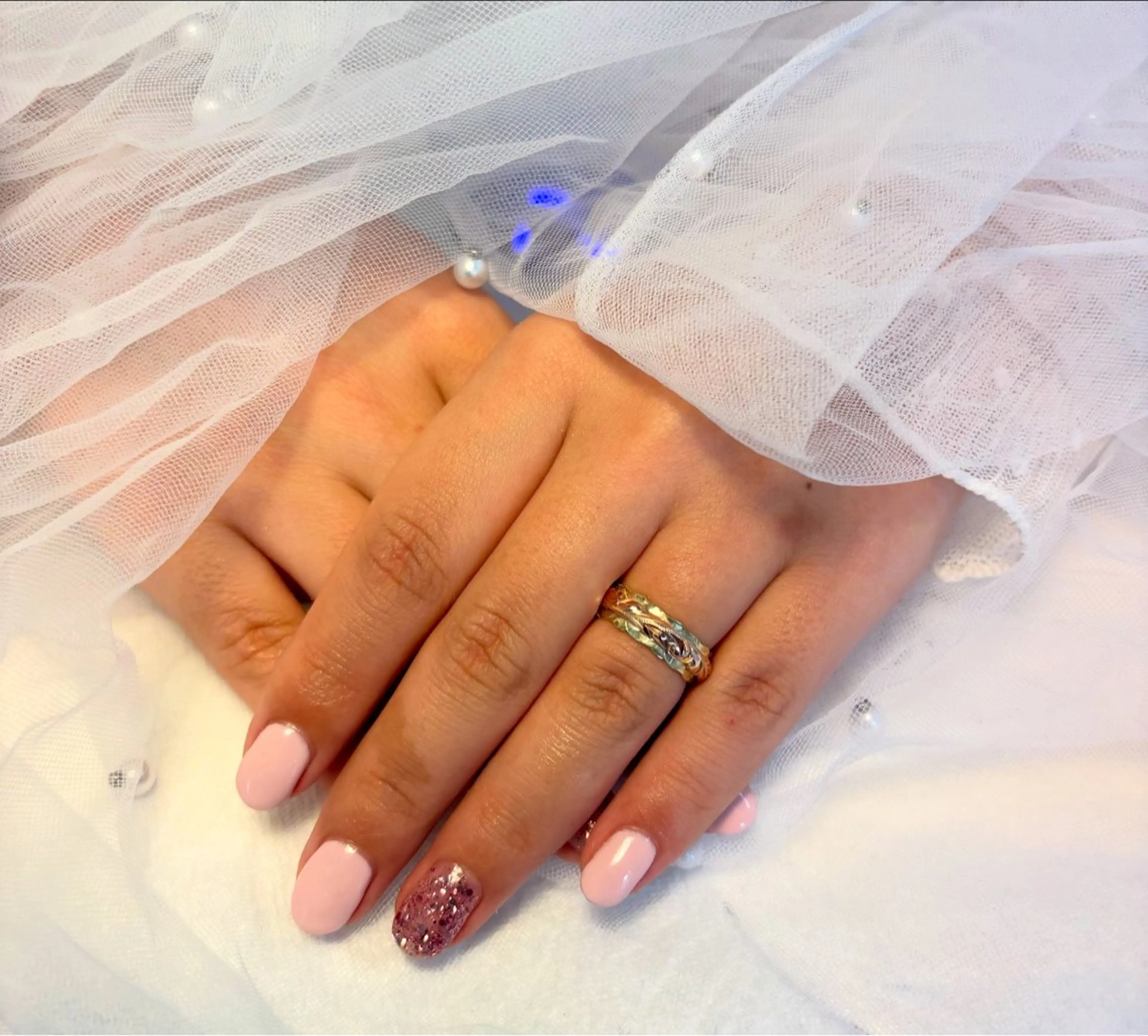 ネイル フラッシュネイル フットネイル フレンチネイル ジェルネイル ガラスフレンチ ハンドネイル Nail salon Natulalのネイルデザイン