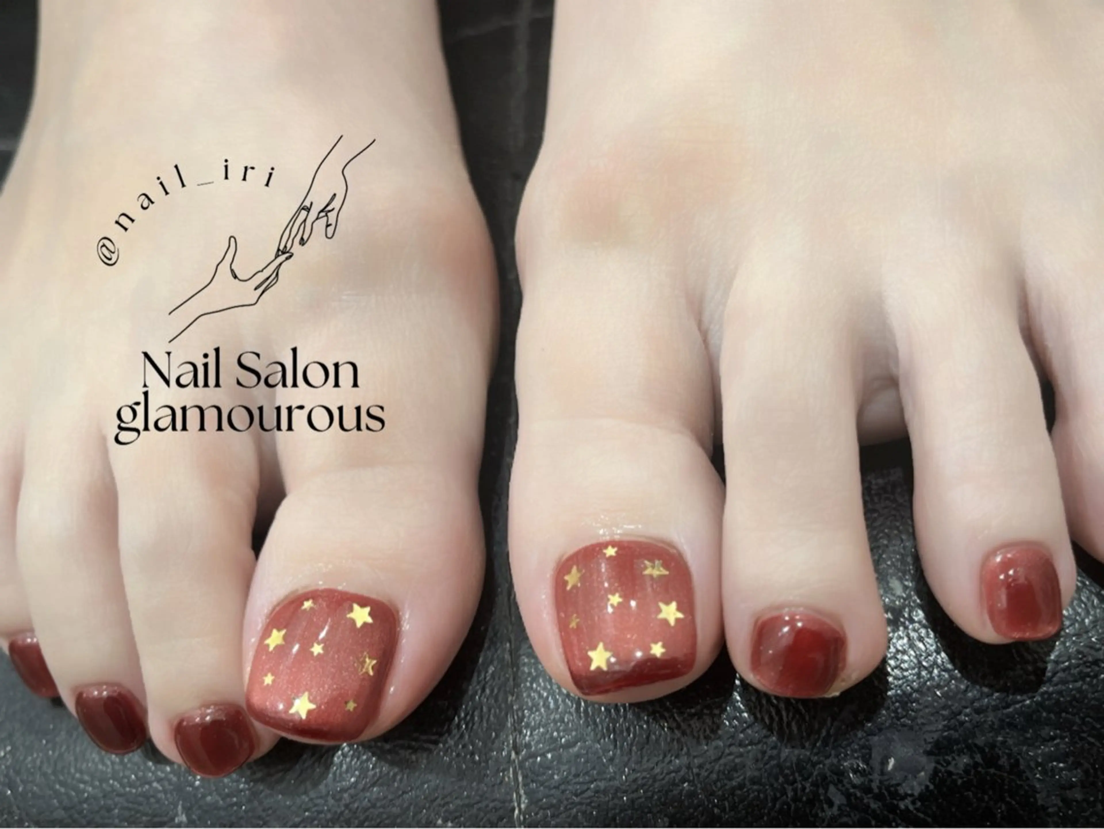 ネイル マグネットネイル フットネイル 中川 愛理のネイルデザイン