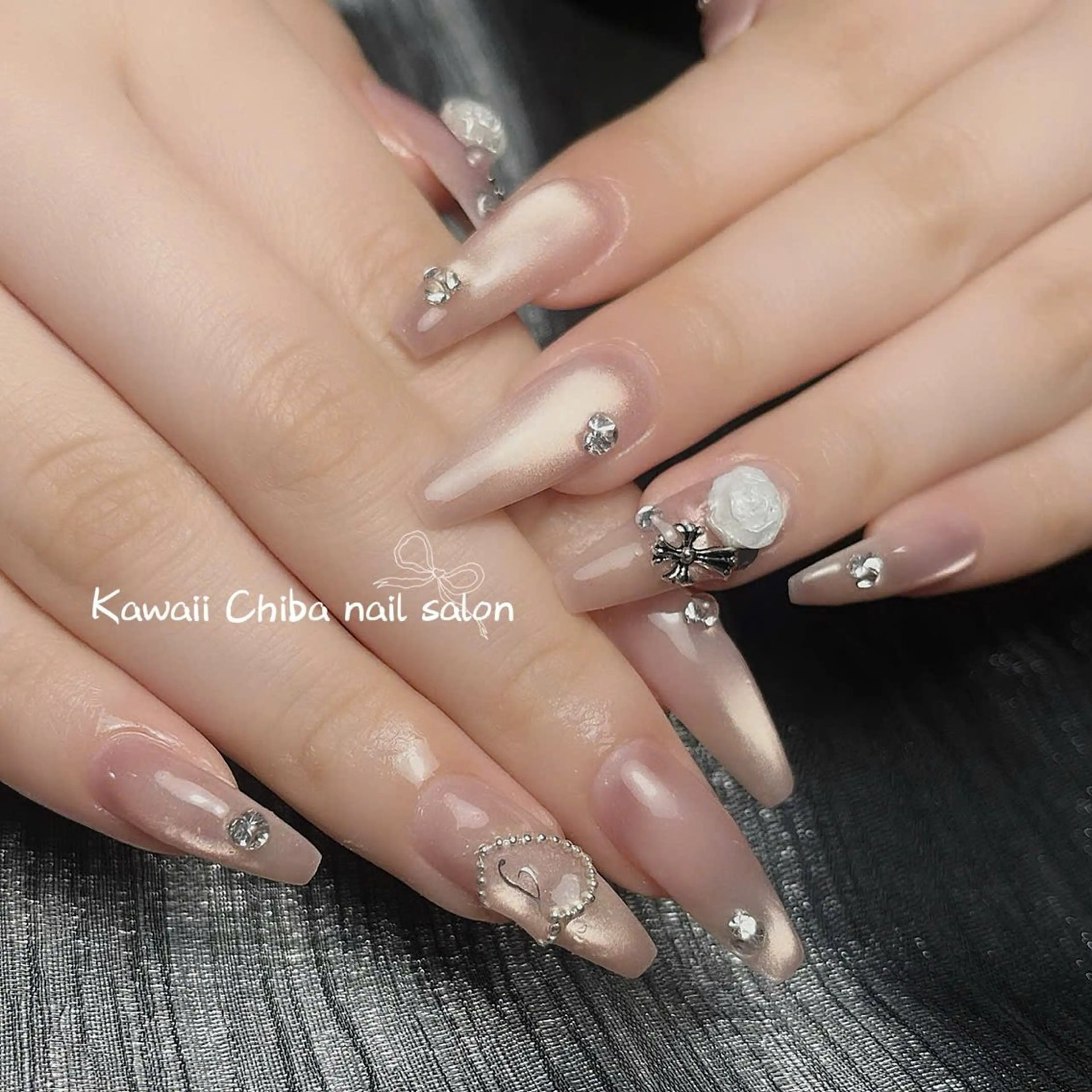 ネイル ジェルネイル 韓国ネイル マグネットネイル 持ち込み ワンカラーネイル Kawaii Nail Salonのネイルデザイン