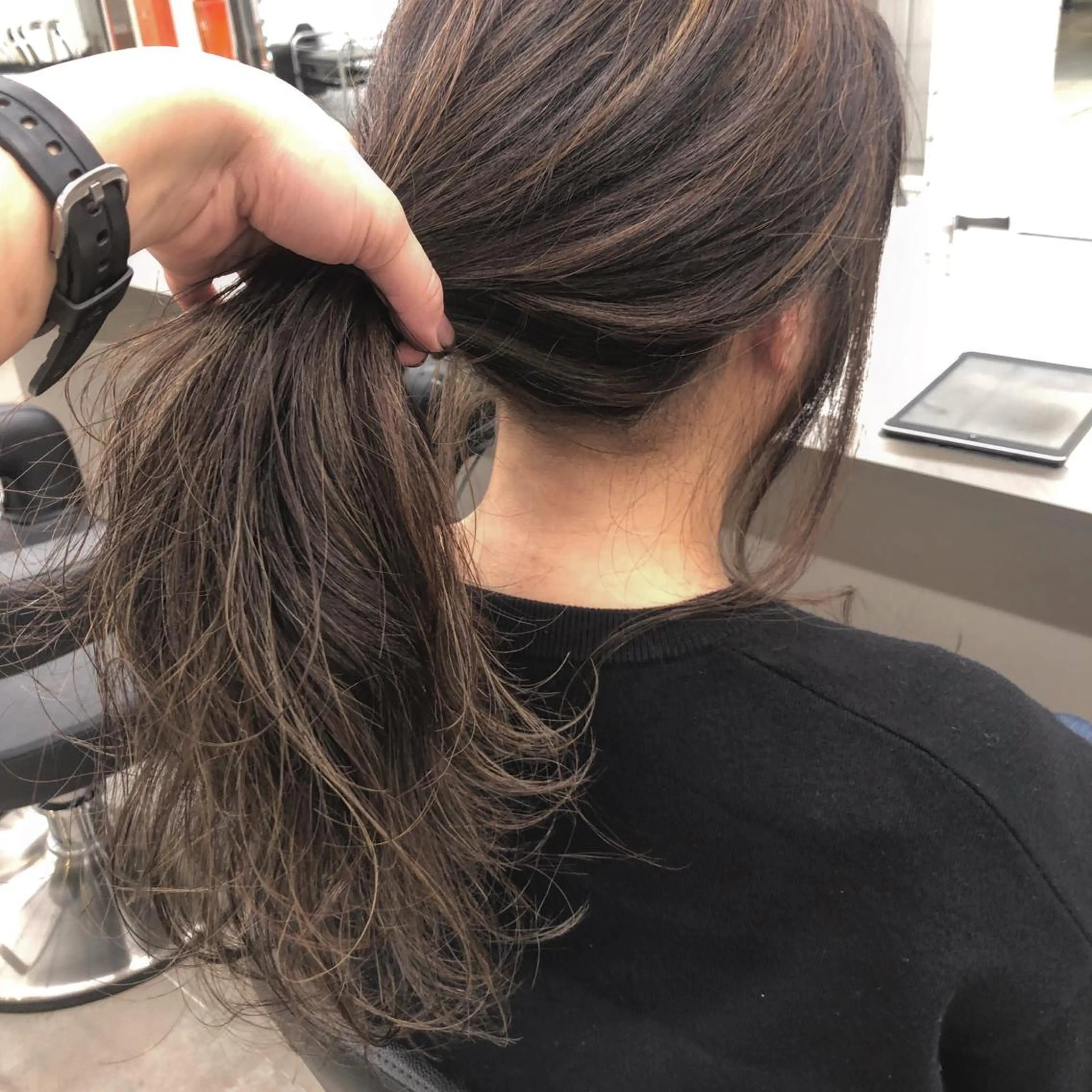ロング カラー ヘアアレンジ ハイライトカラー ハイライト 美髪矯正/透明感カラ ー🫧YUUKI🫧のヘアスタイル