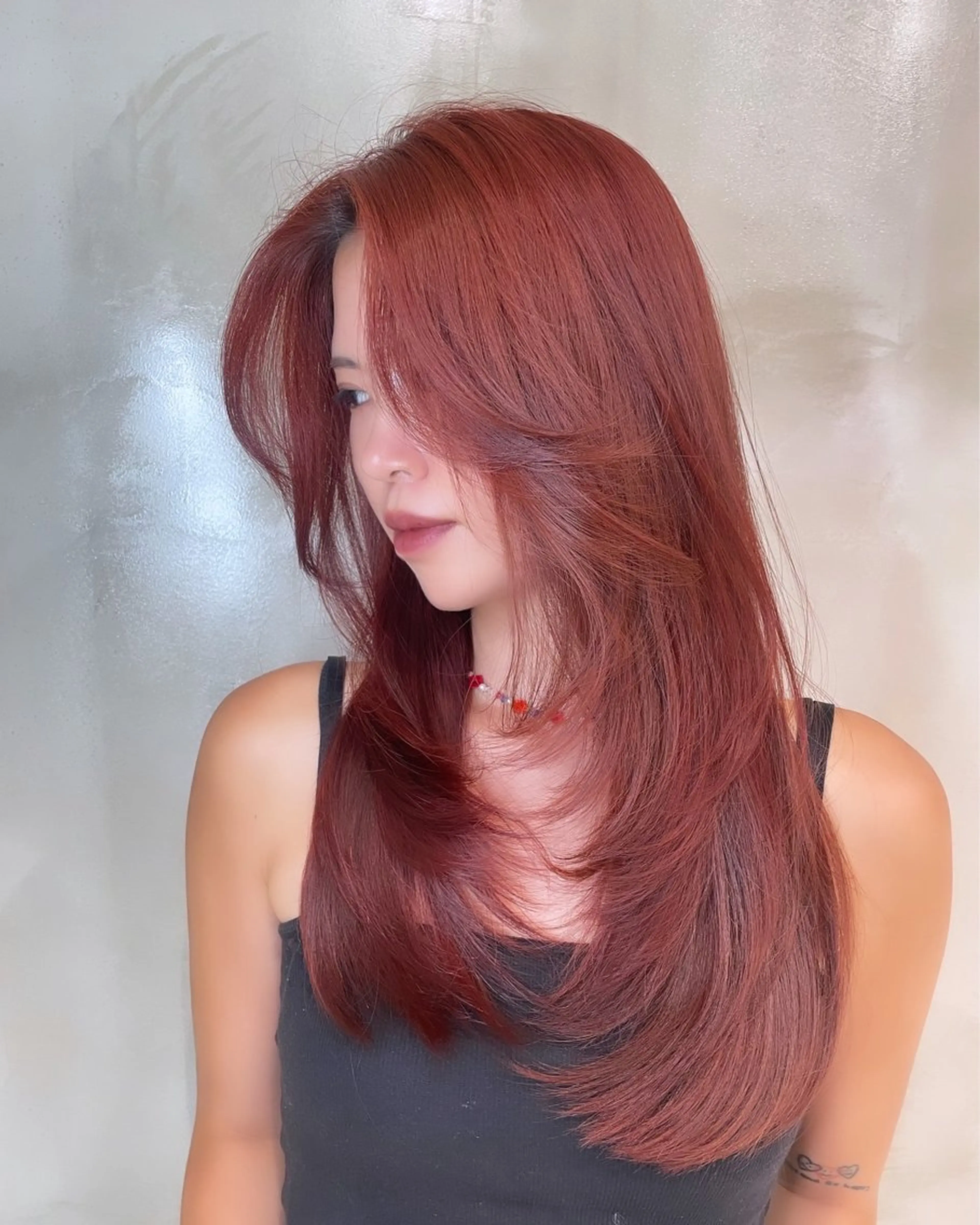 ロング ヘアカラー 韓国ヘア🇰🇷 YURIYAのヘアスタイル