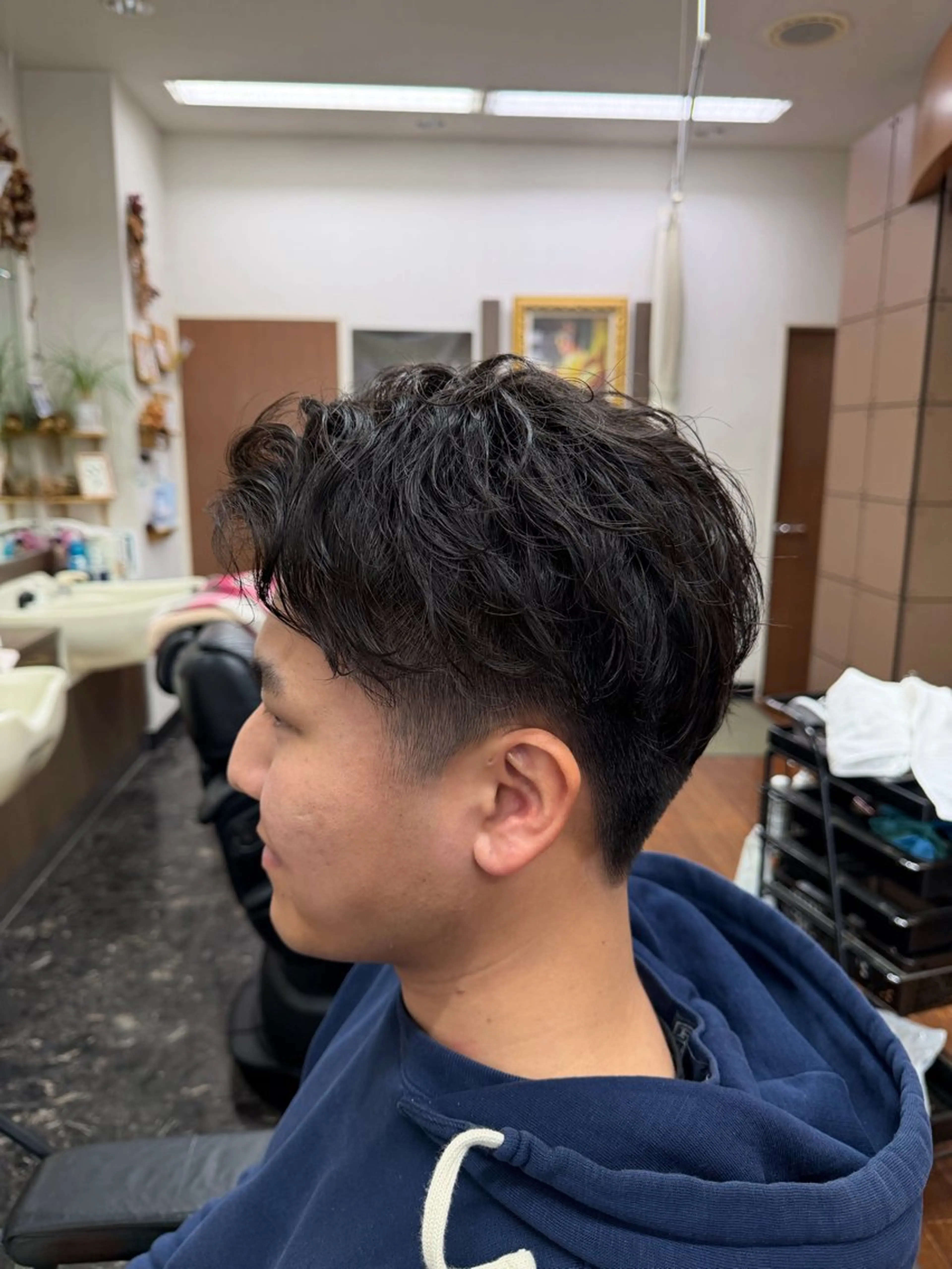 ショート パーマ メンズ 竹村 勇輝のヘアスタイル