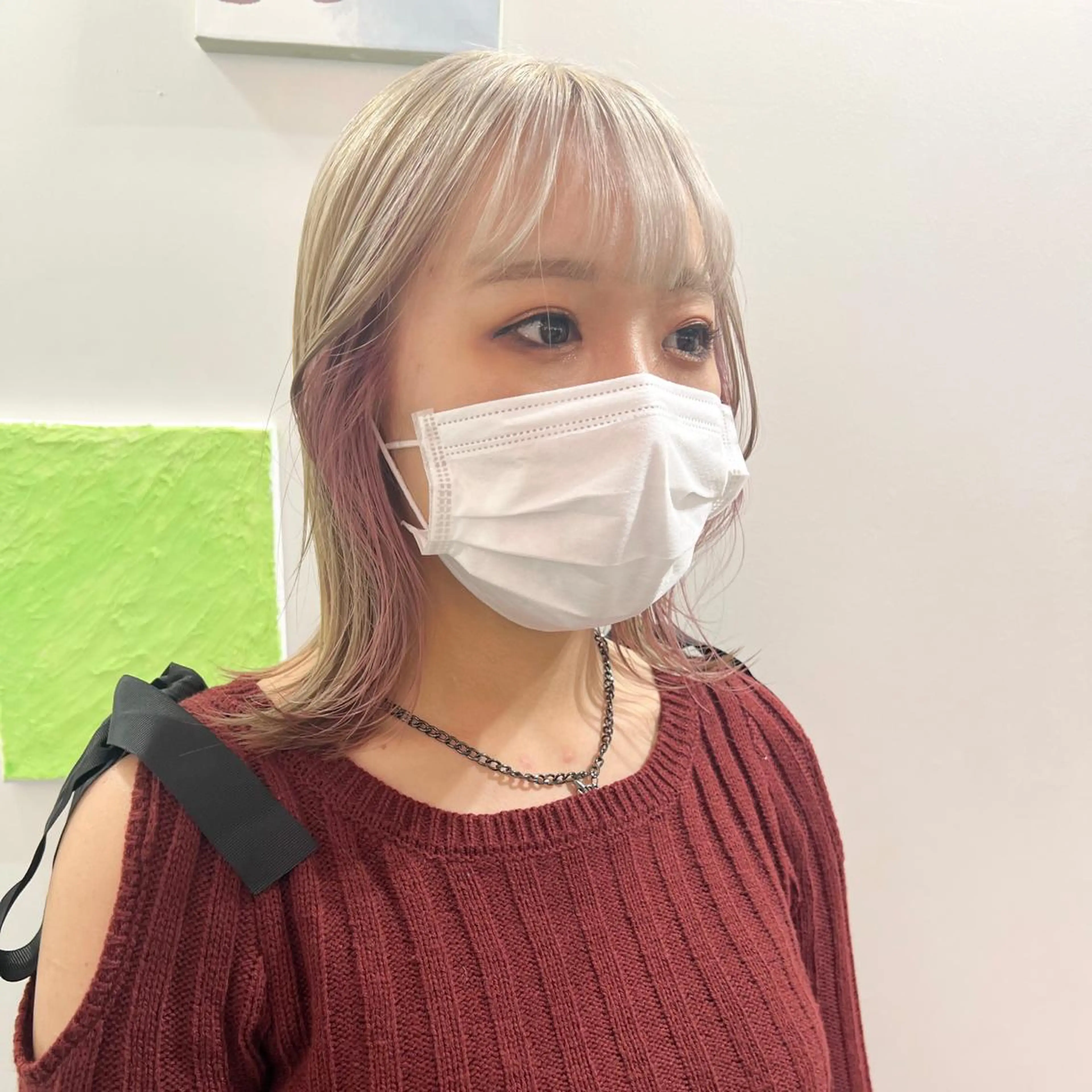 ショート カラー パーマ ヘアアレンジ キッズ ネイル マツエク・マツパ 🧨ブリーチー×ボブ レイヤー💎じゅえるのヘアスタイル