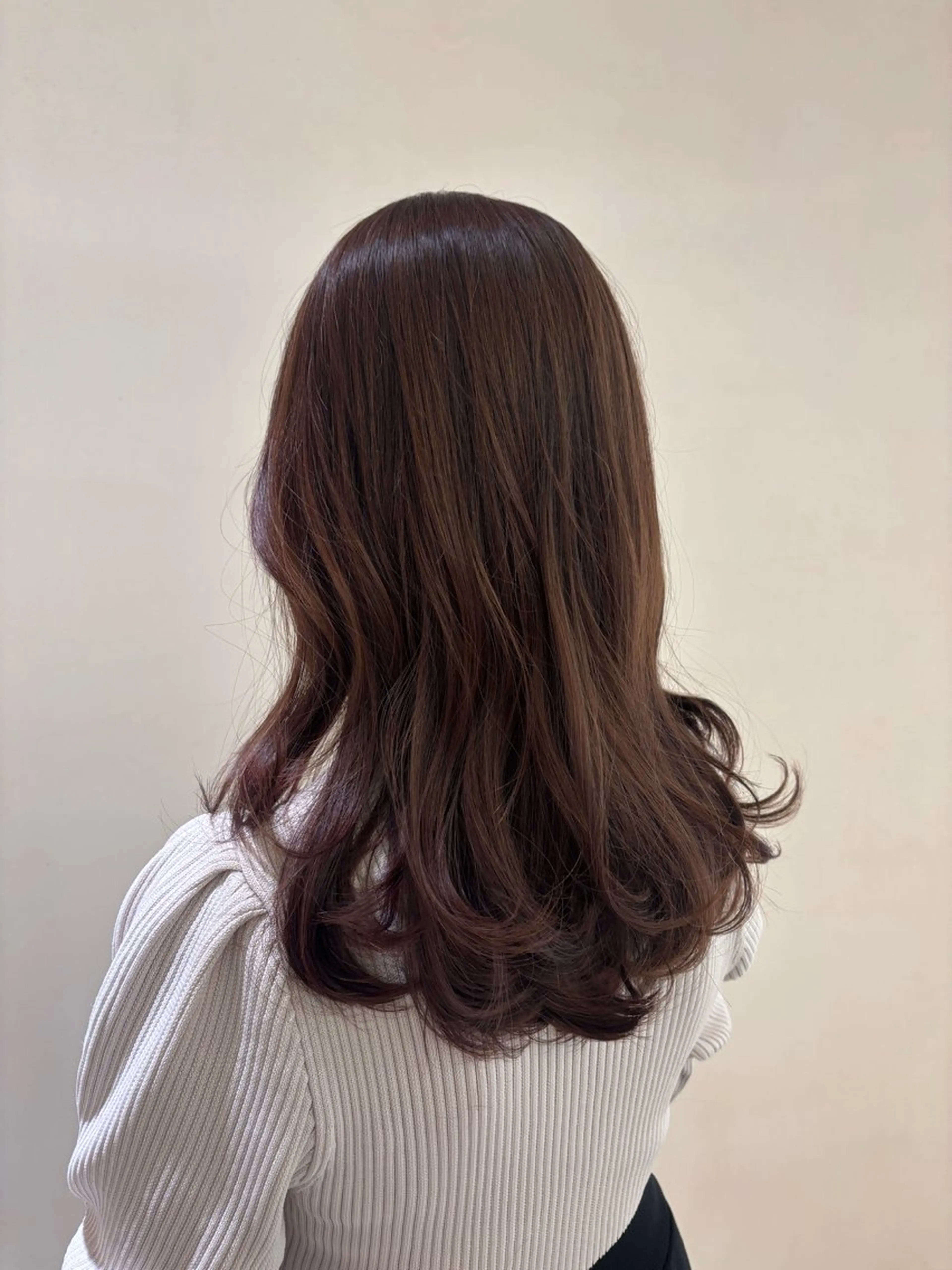 セミロング カラー 田中 くるみのヘアスタイル