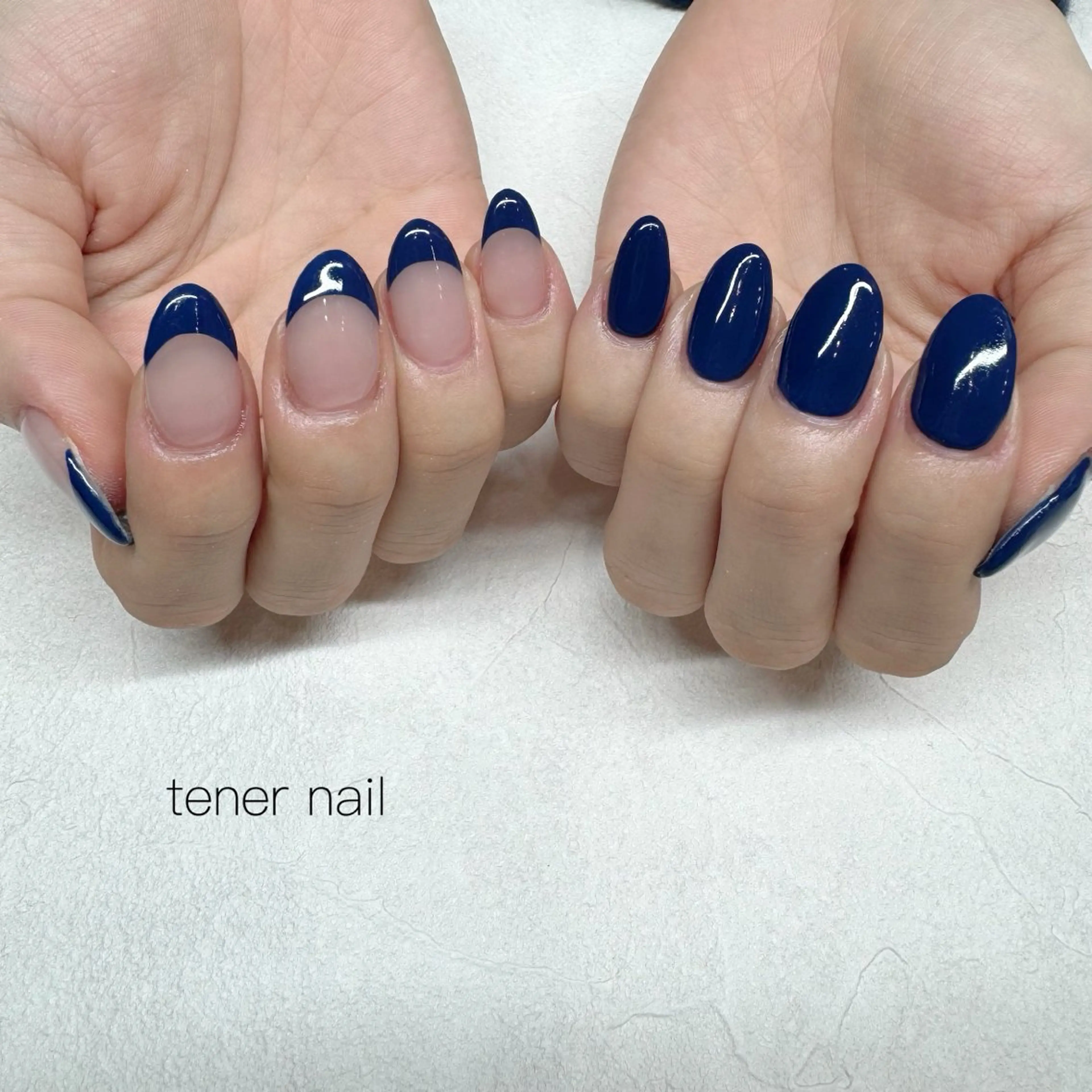 ネイル ネイビー ハンドネイル テネルネイル tener nailのネイルデザイン