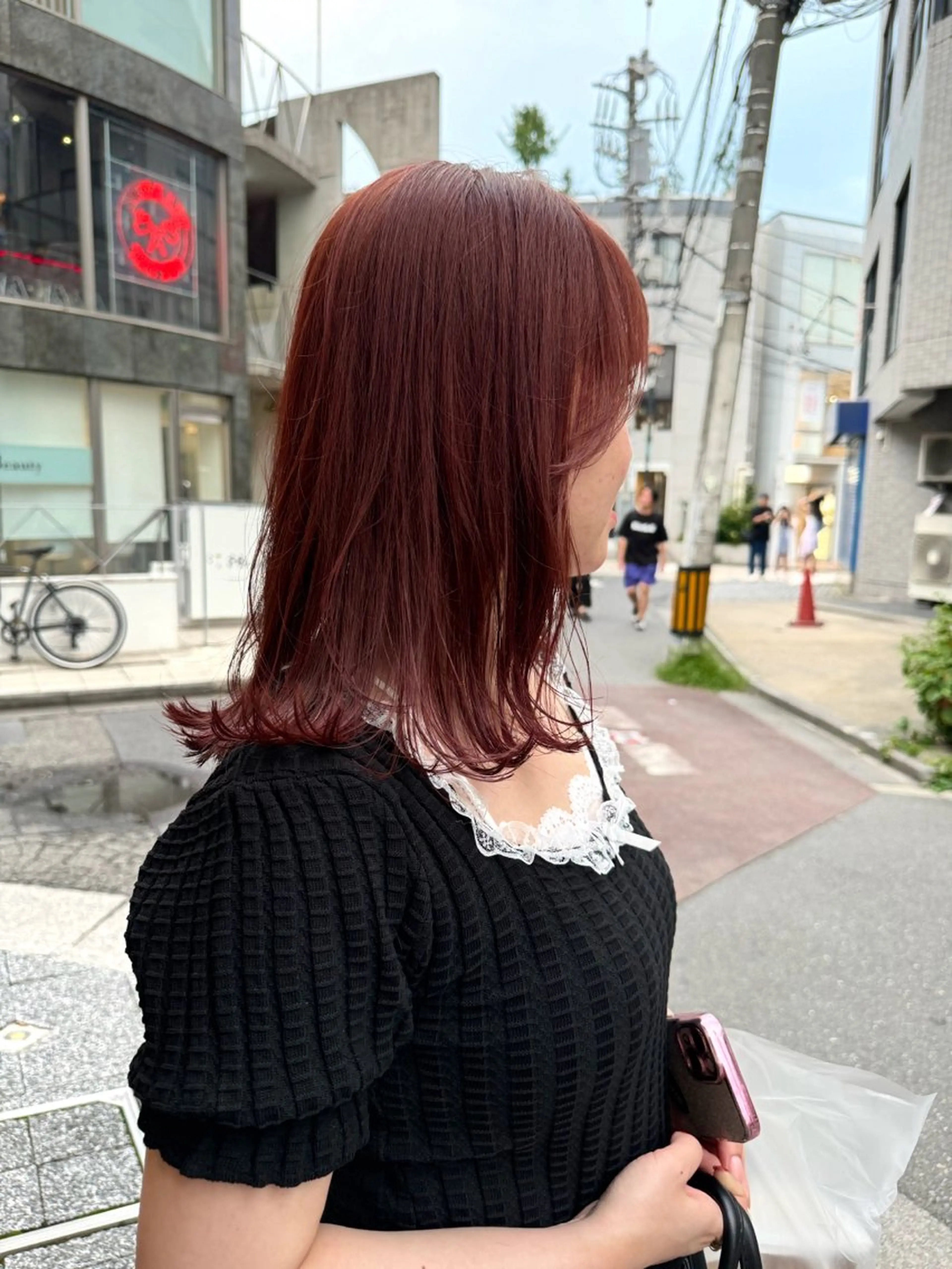 ミディアム カラー カシス ピンクカラー ヘアカラー トリートメント Lomalia 🤍🫧/makoのマツエク・マツパデザイン