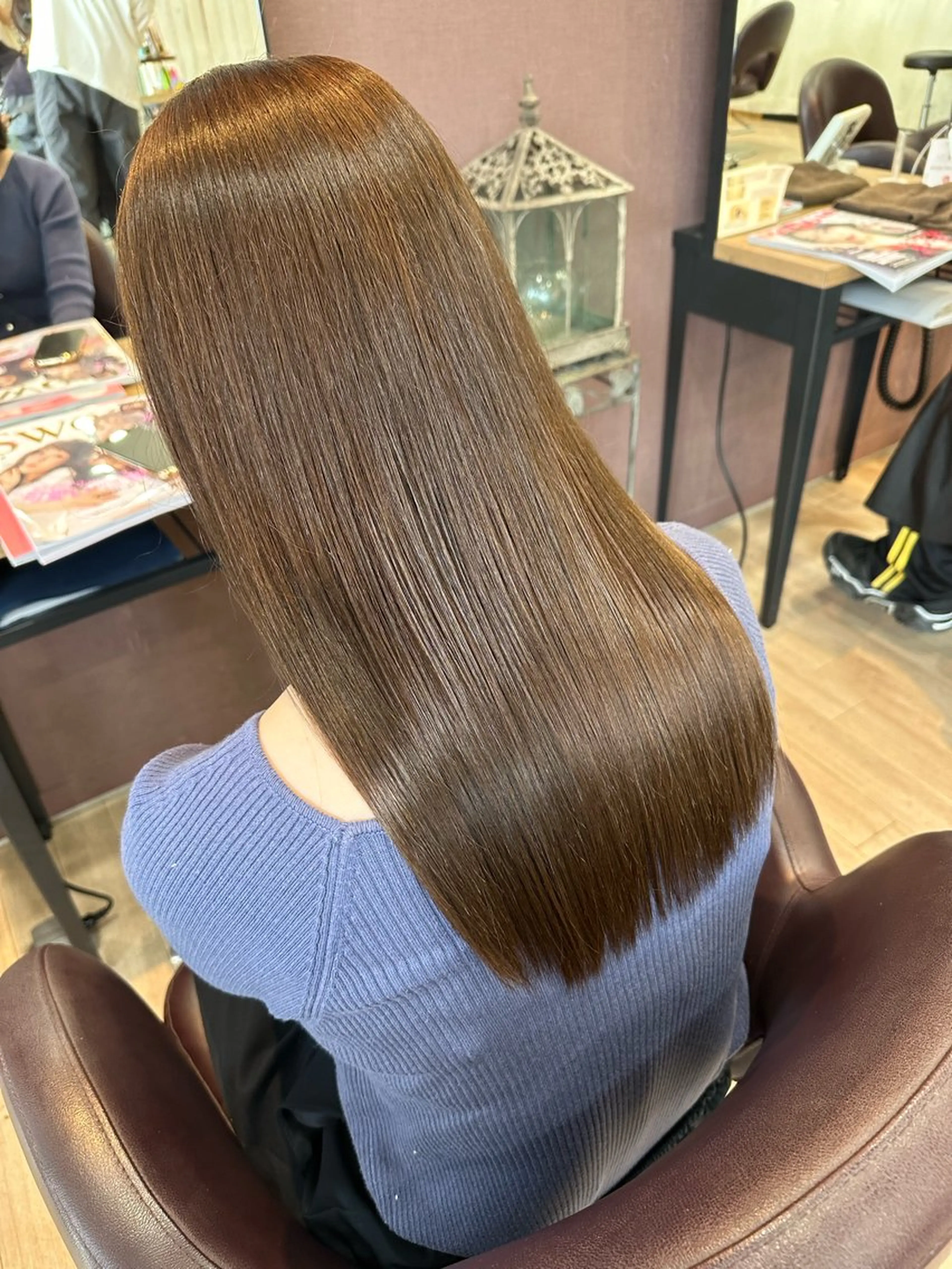 セミロング ヘアカラー トリートメント ツヤ髪質改善 💜れいな💜のヘアスタイル