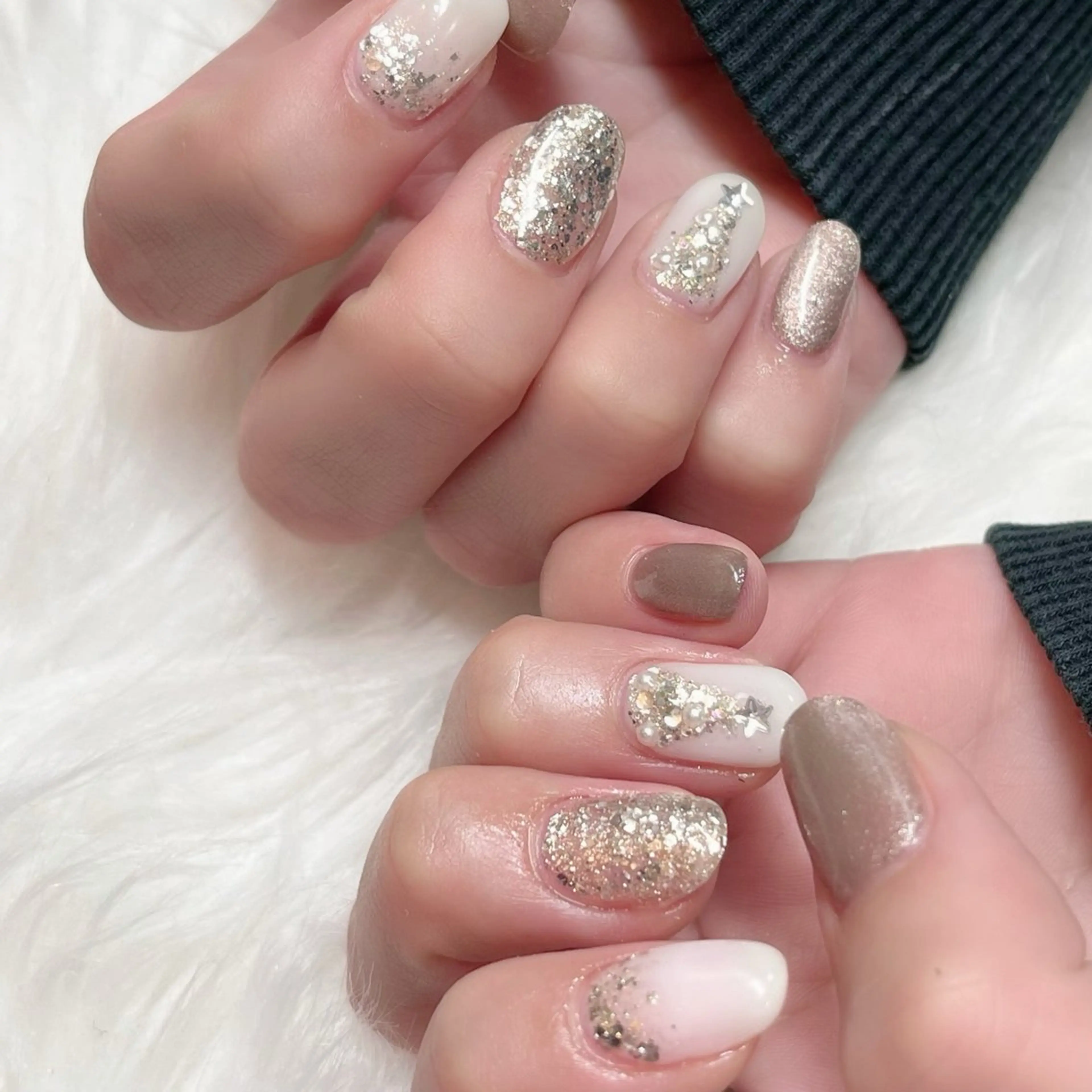 ネイル 冬ネイル クリスマス はあとねいる中洲川端 ★Mieのネイルデザイン