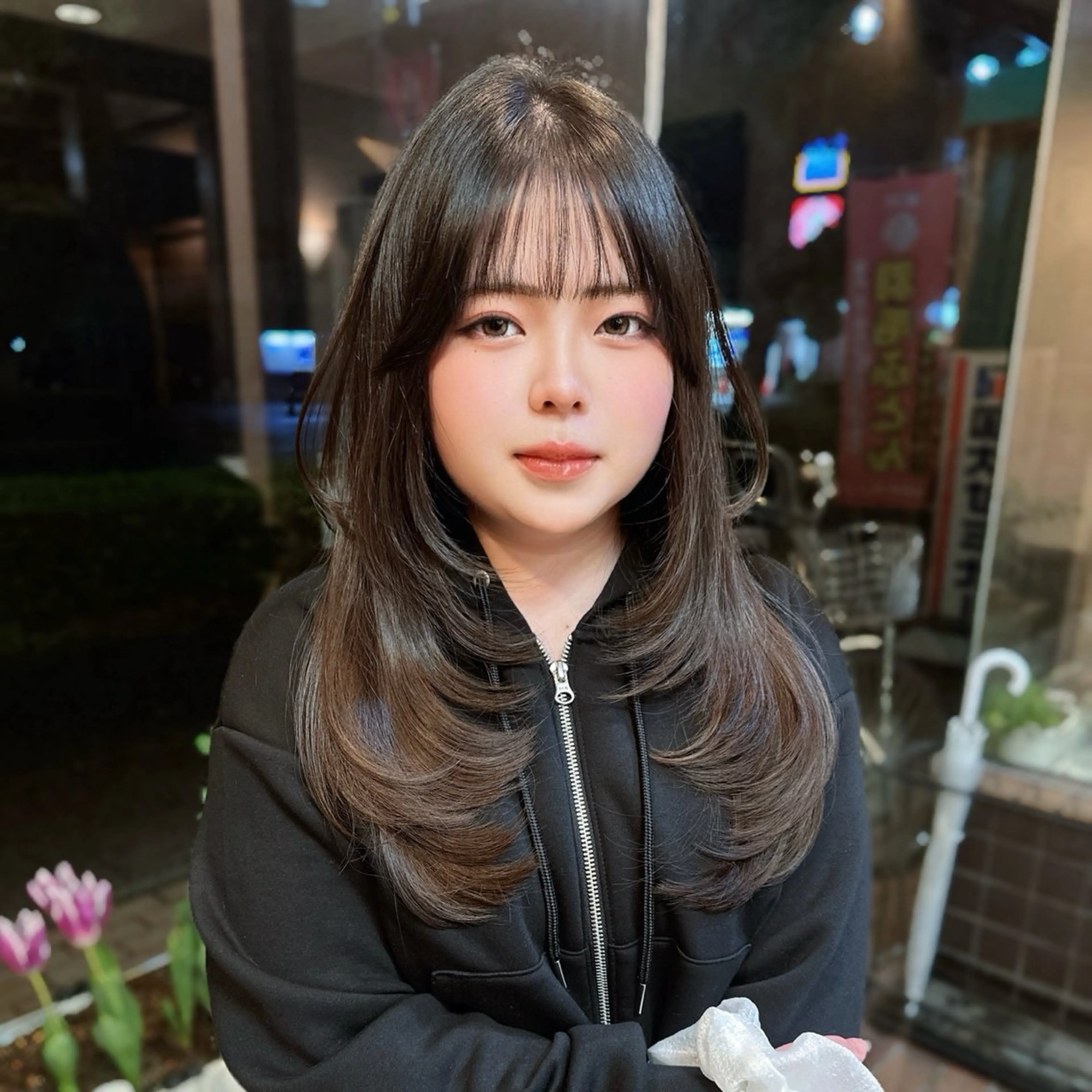 ロング レイヤーカット ブリーチ🩵レイヤー Maho🐻‍❄️のヘアスタイル