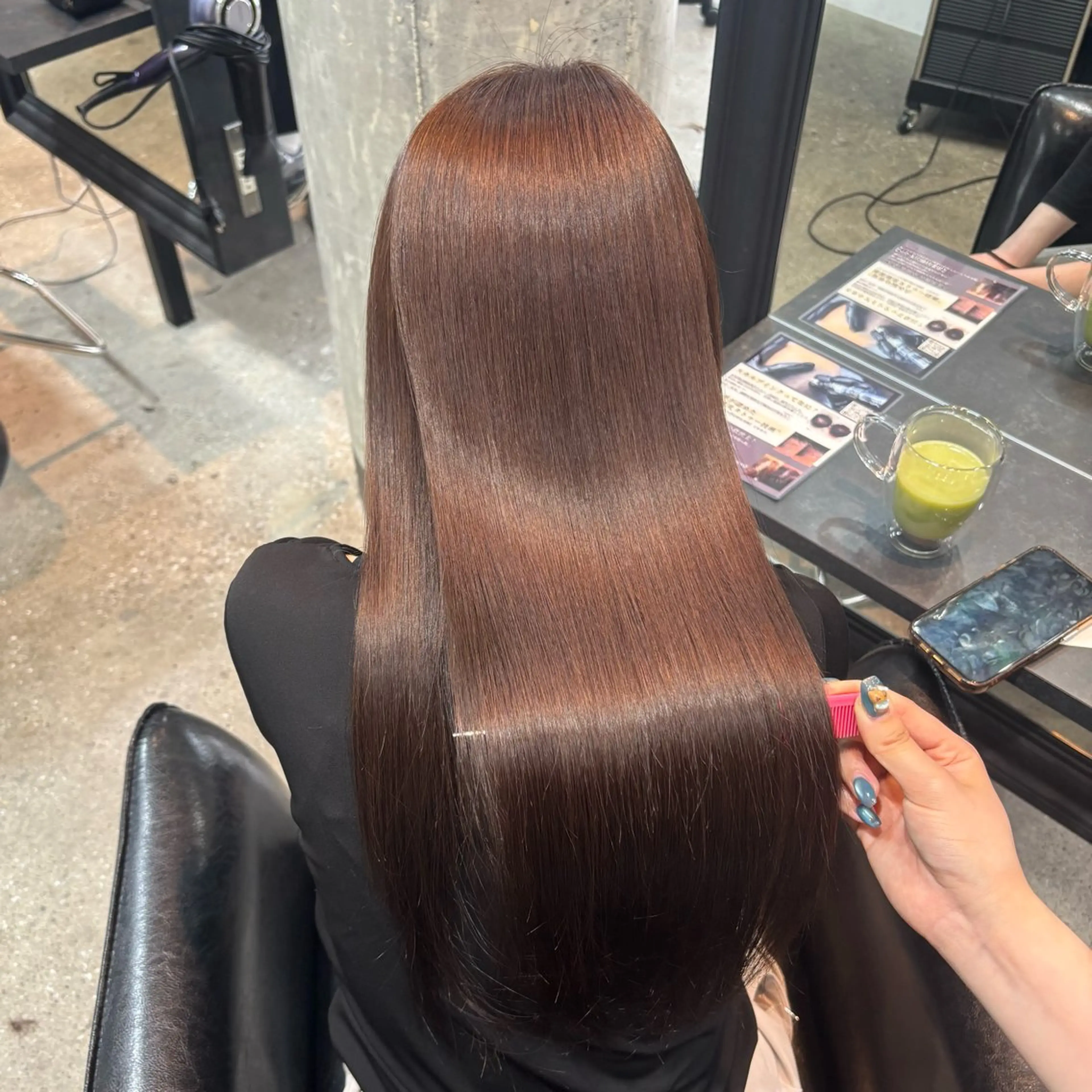 セミロング 縮毛矯正 艶髪カラー・髪質改善 ストレートAsunaのヘアスタイル