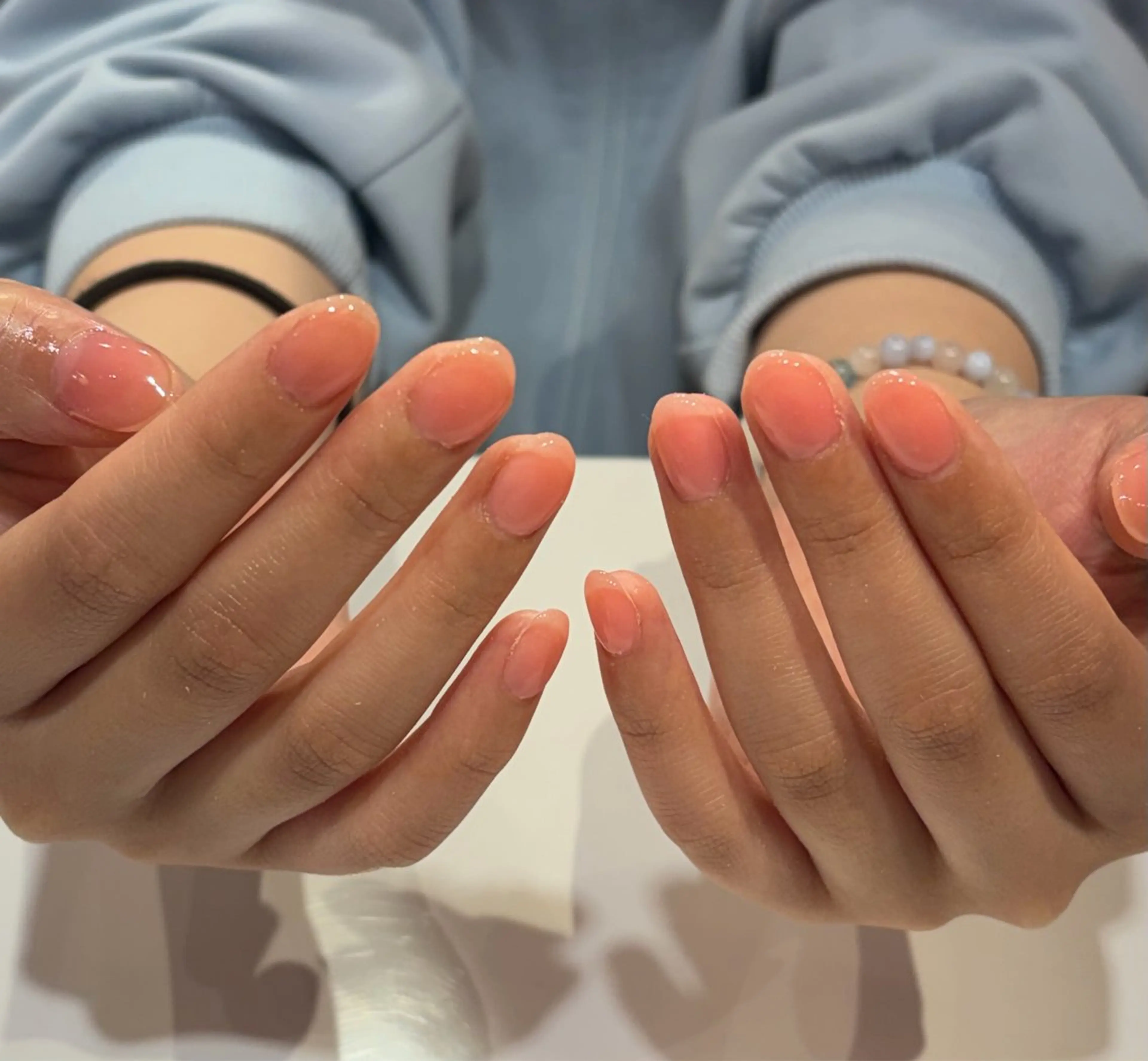 ネイル ワンカラーネイル SHELL NAIL ホノカ🤍のネイルデザイン