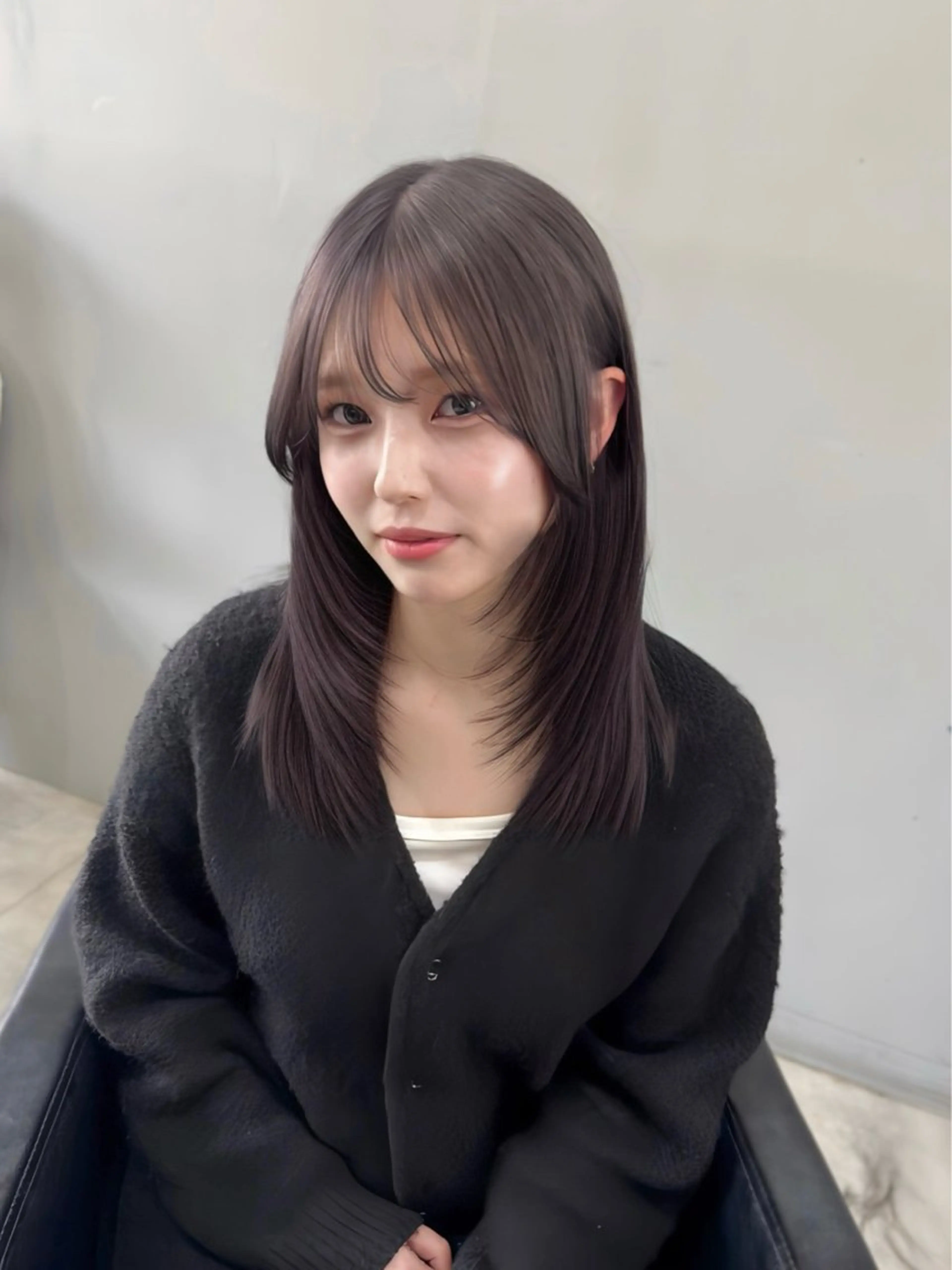 セミロング カット ヘアカラー トリートメント ヘアセット 🩶ブリーチ/ レイヤー🩶フミカのヘアスタイル