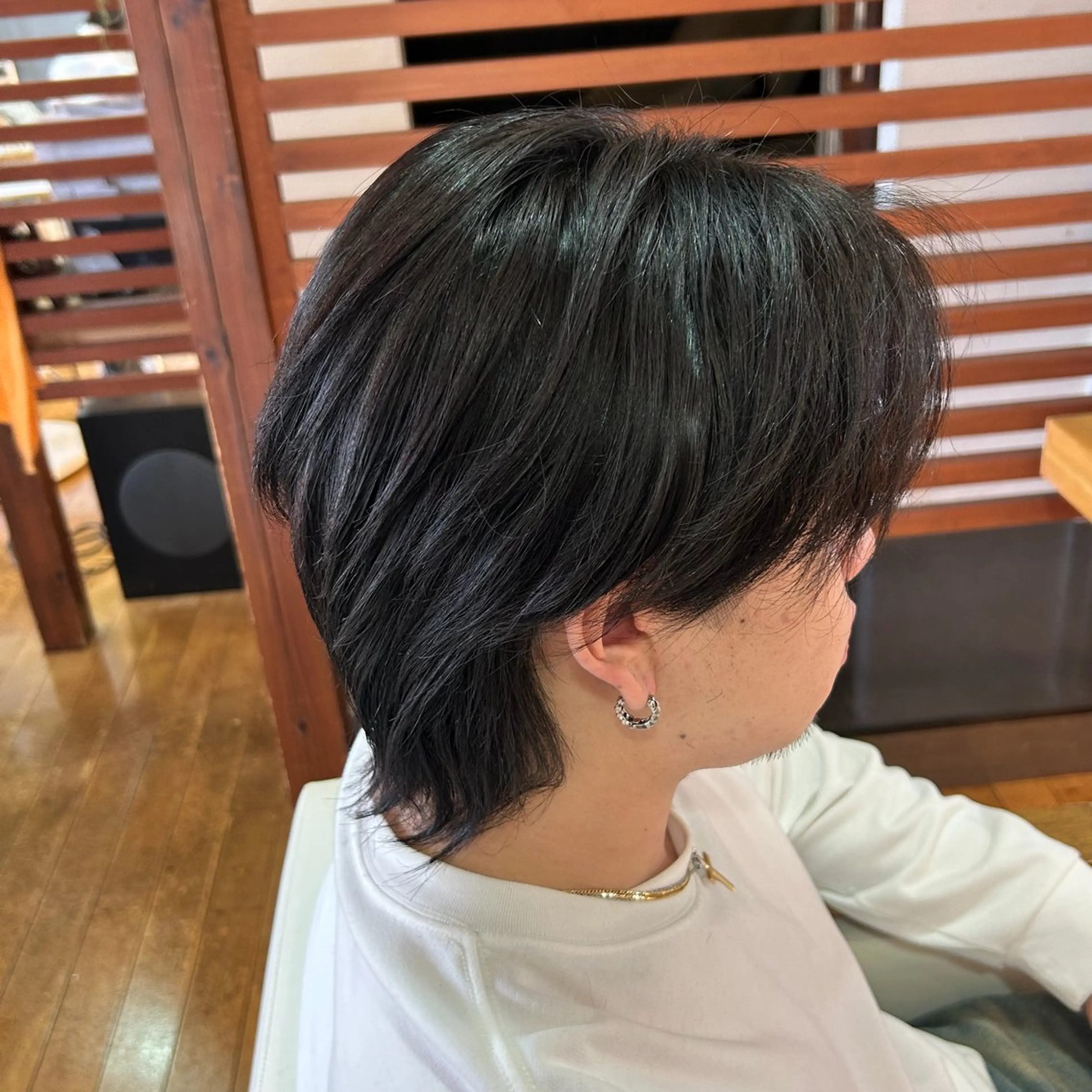 パーマ メンズ フェザーパーマ メンズパーマ メンズウルフカット ウルフカット 中谷 梨那 SAKURA💜🌸のヘアスタイル