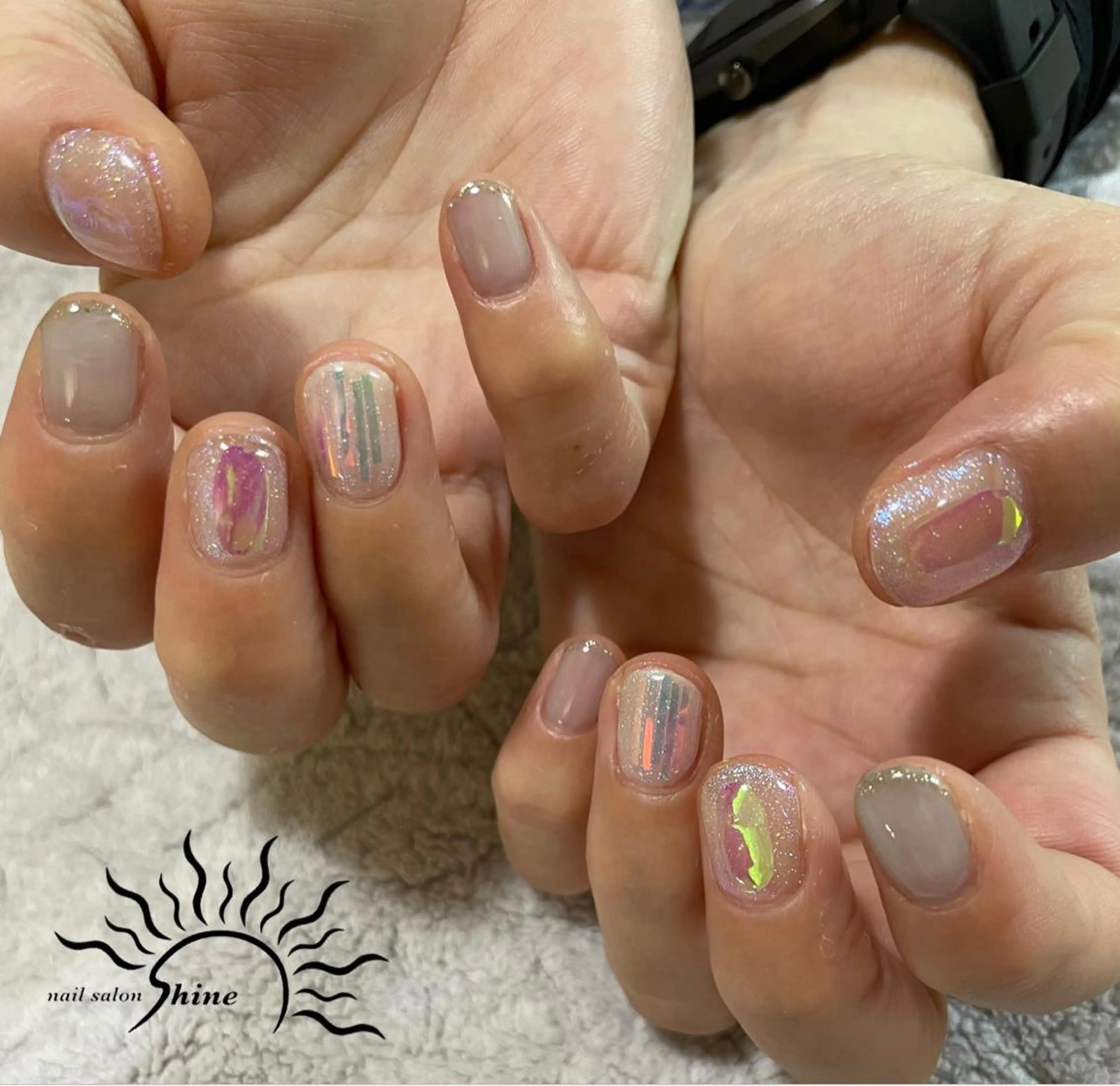 ネイル 氷ネイル・うるうるネイル フットネイル n.s _shineのネイルデザイン