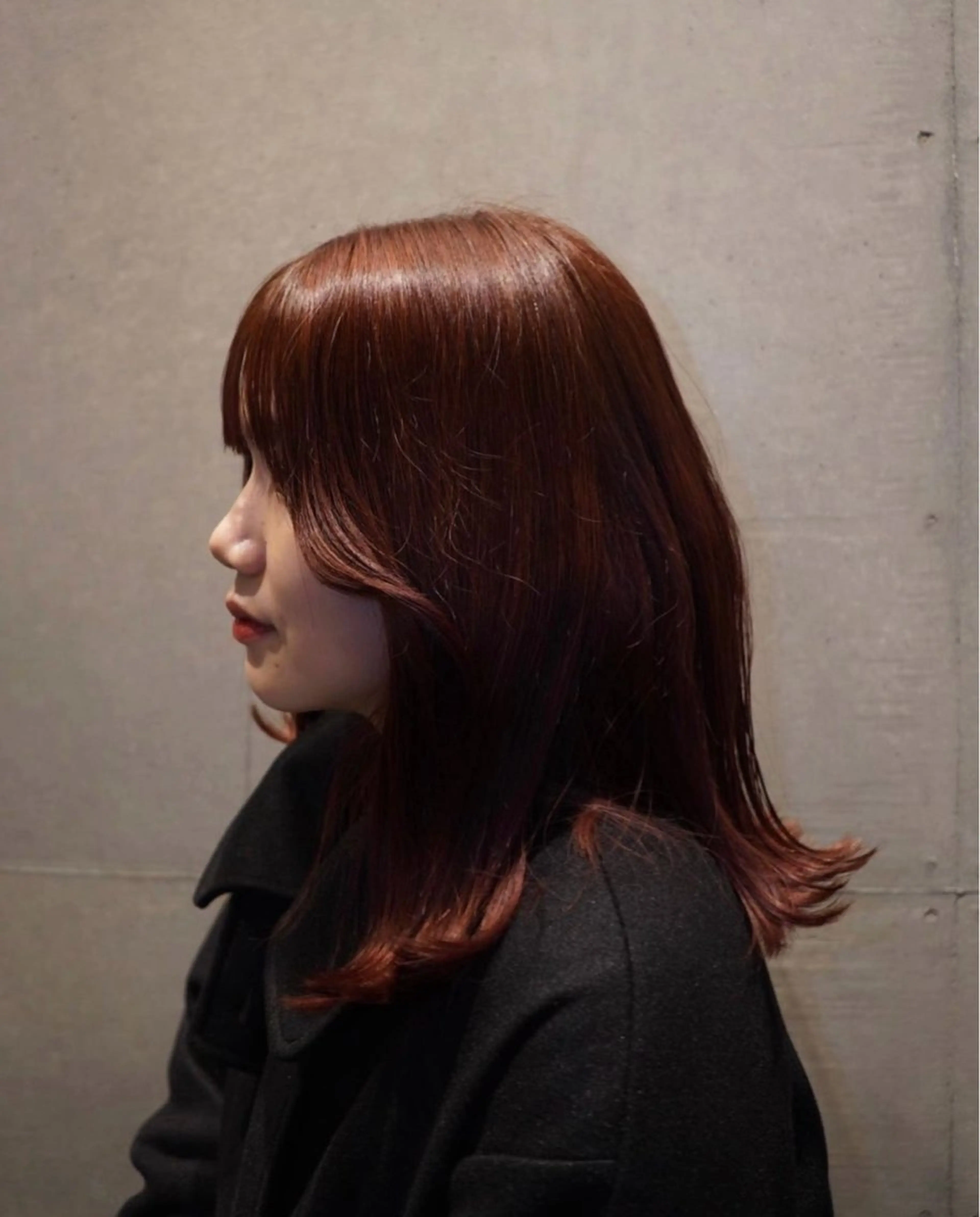 カラー ブリーチ ブラウンカラー ブリーチなしカラー オレンジ オレンジブラウン 飯田 優花/カットモデルのヘアスタイル