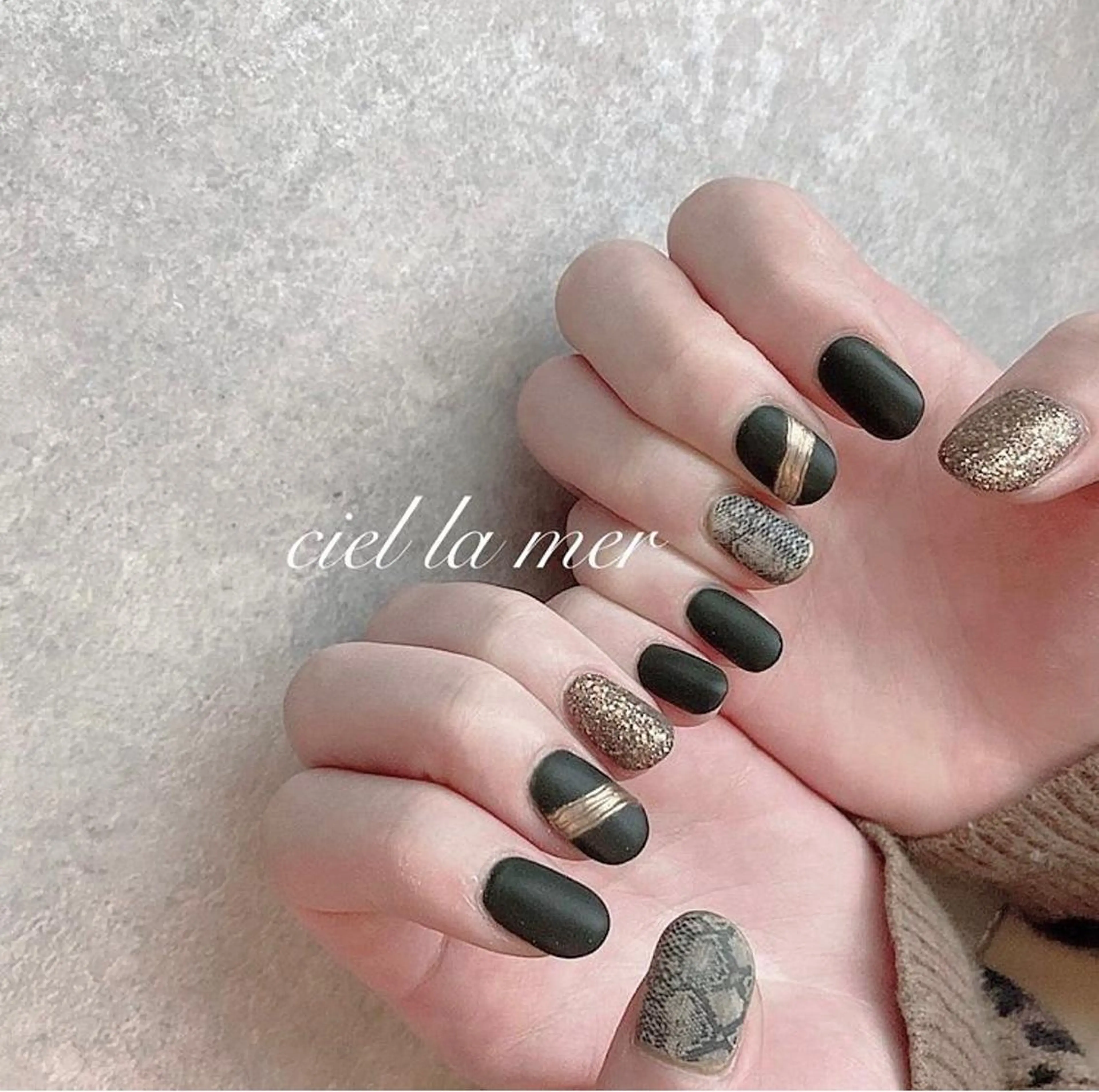 ネイル ハンドネイル フットネイル ciel la merのネイルデザイン