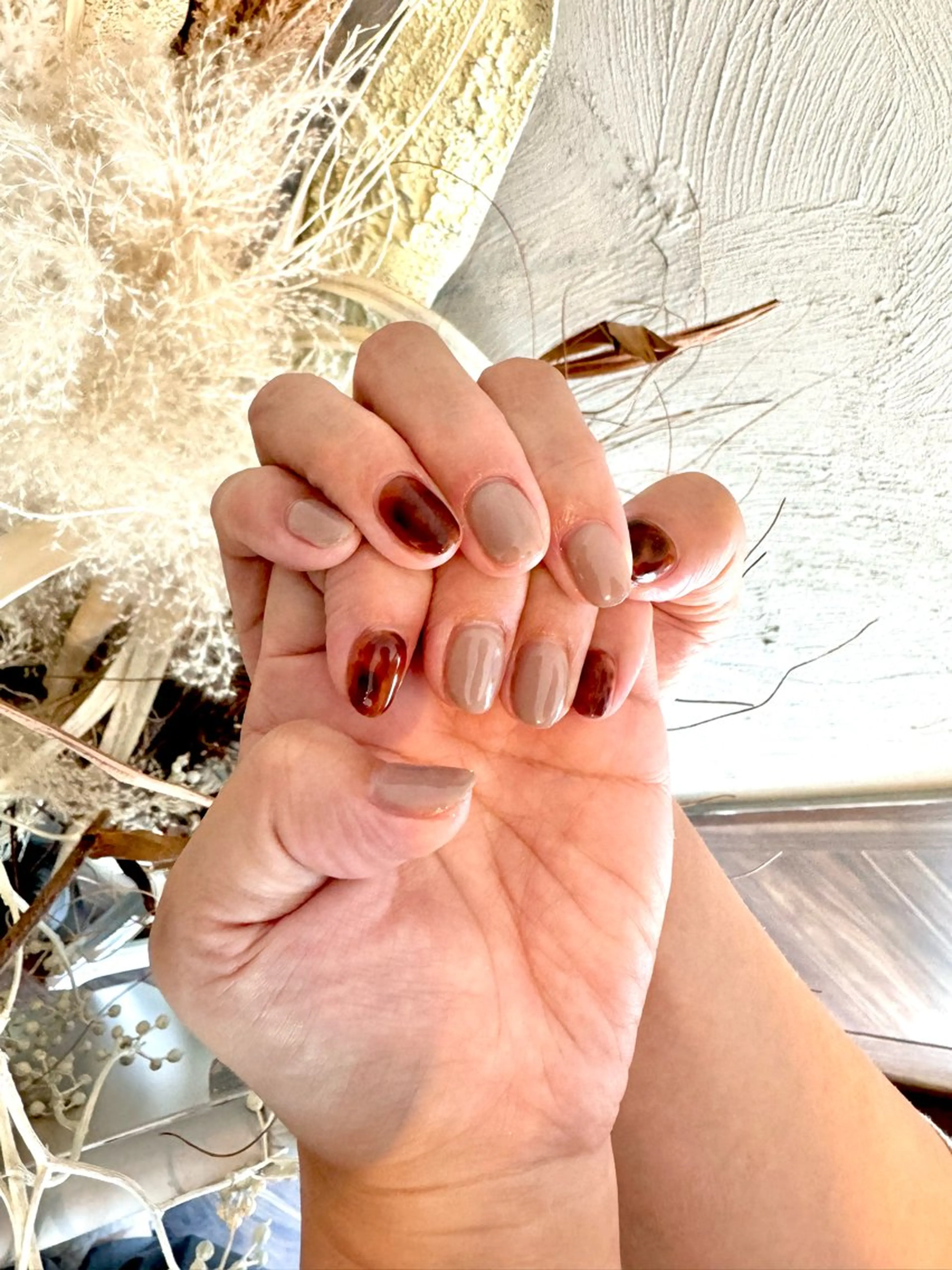 ネイル べっ甲ネイル シンプルネイル Miho.Nail TwinEightのネイルデザイン