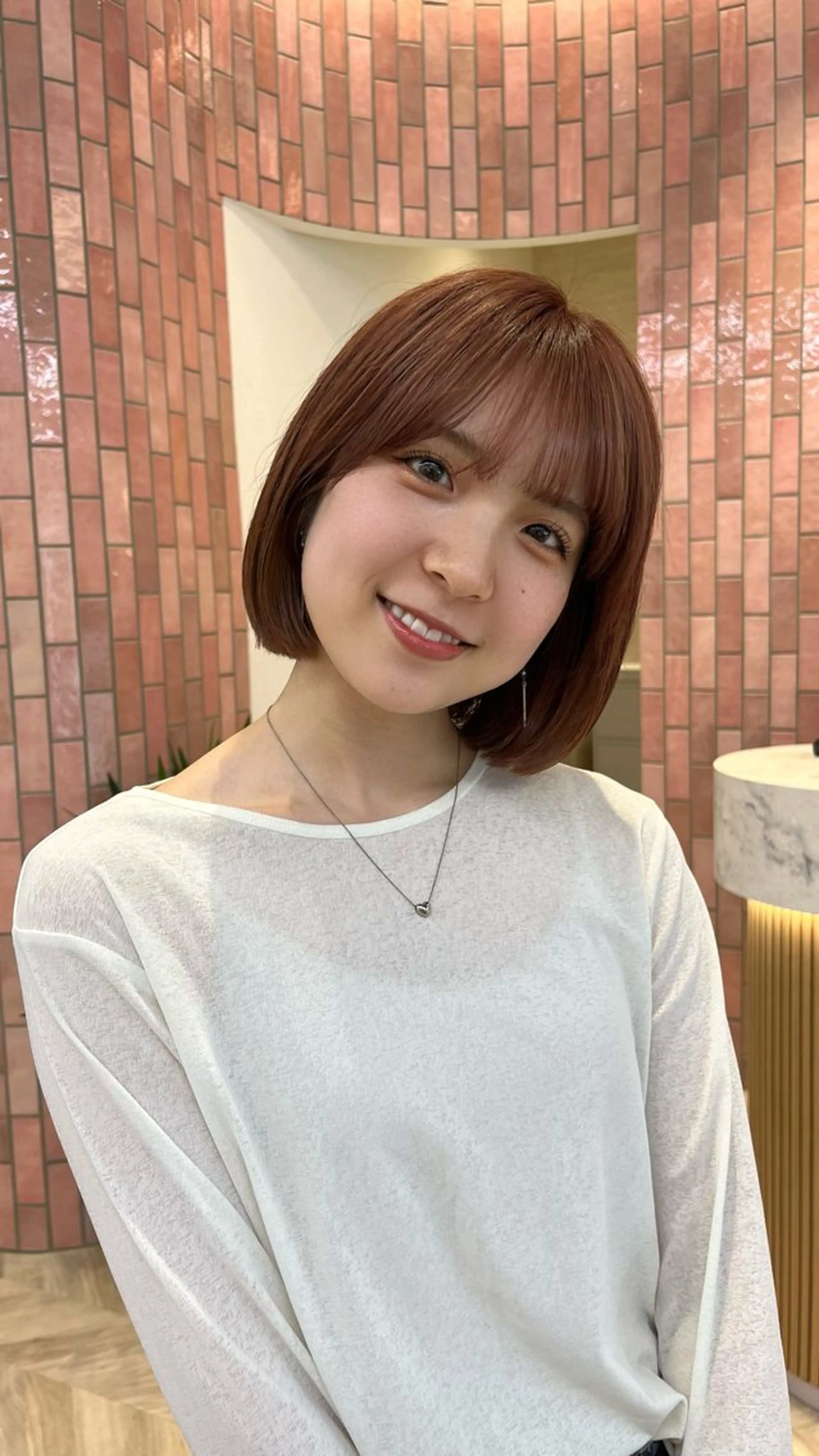 ショート カラー 柔らかい艶暖色 レイヤー🫧姫汝のヘアスタイル