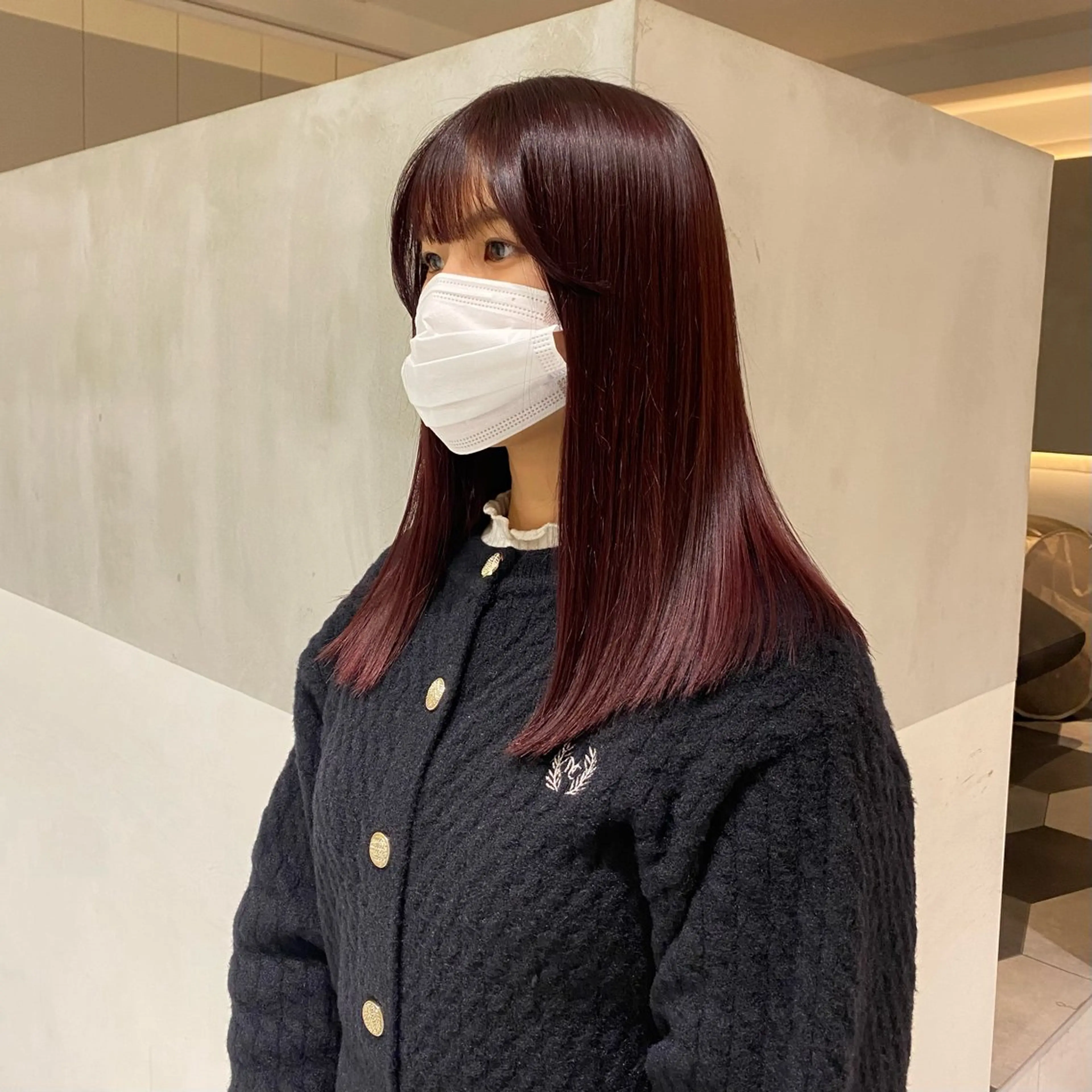 ミディアム カラー ブリーチ ダブルカラー ブリーチなしカラー ヘアカラー トリートメント 艶感/ナチュラル 🌿マアヤのヘアスタイル