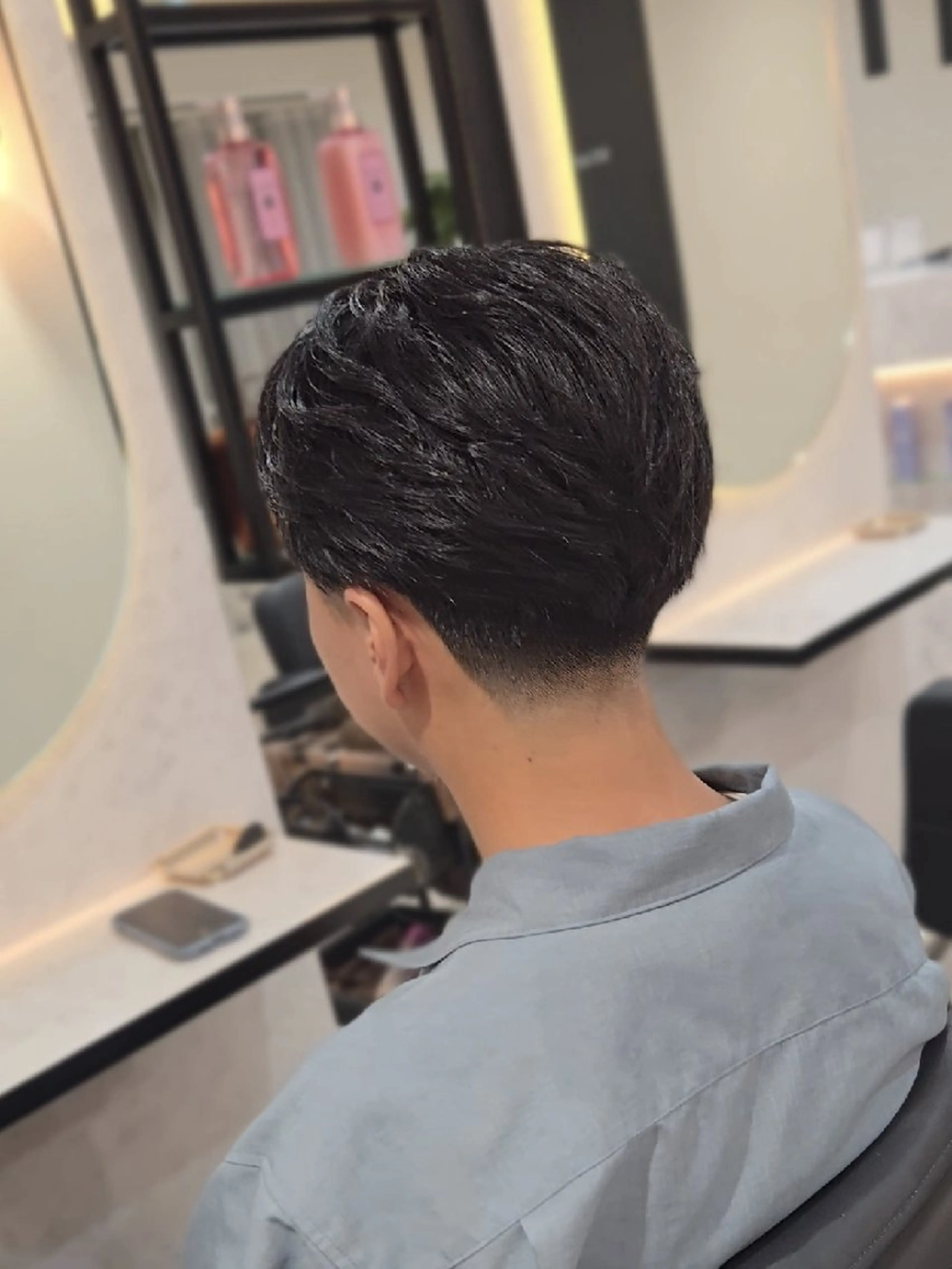 メンズ ミディアム フェードカット 刈り上げ カット ヘアセット LEN名古屋/パーマ 海外ヘア/メンズ特化のヘアスタイル