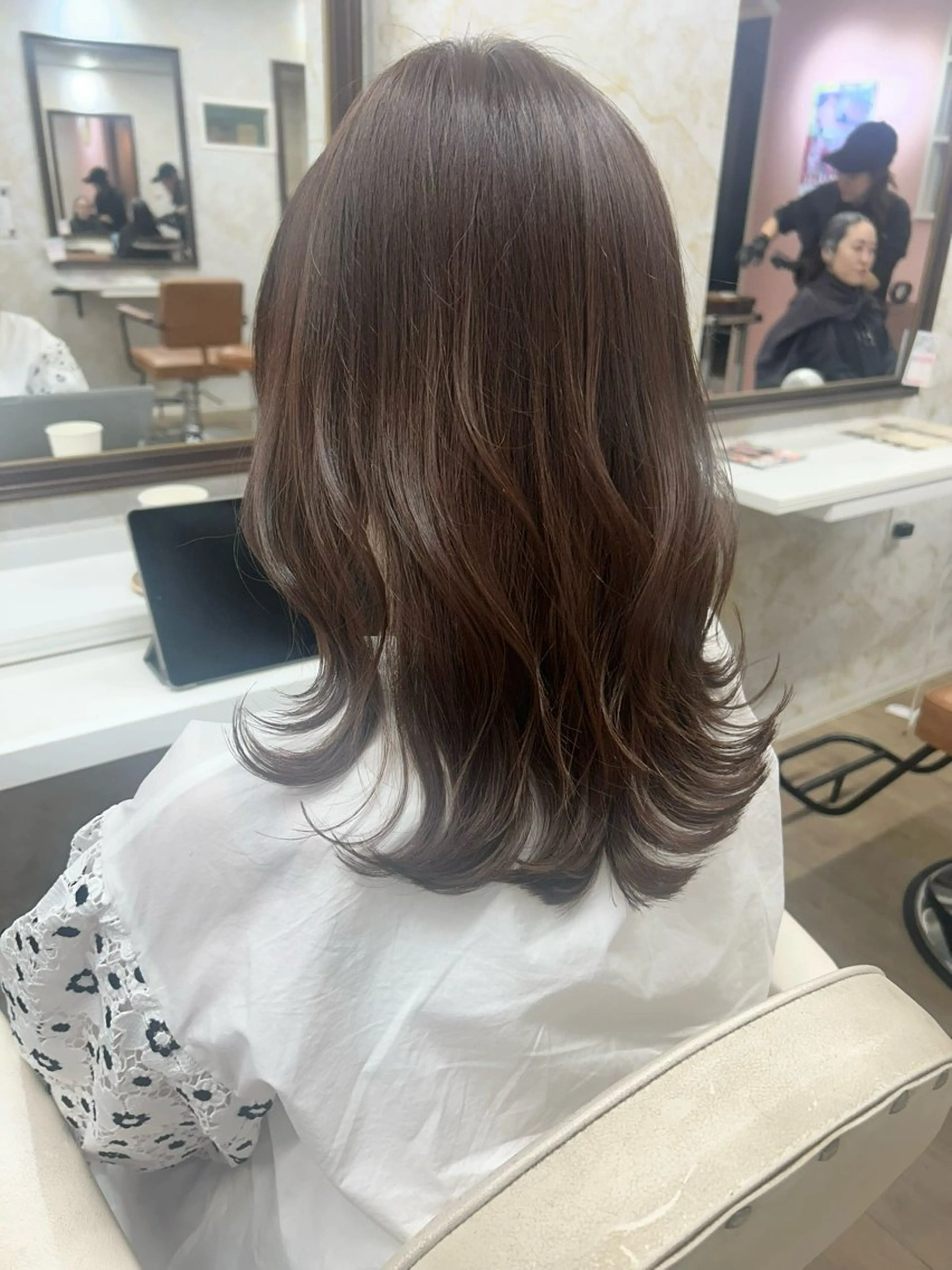 セミロング 梅田/韓国ヘア /アレンジ/manaのヘアスタイル