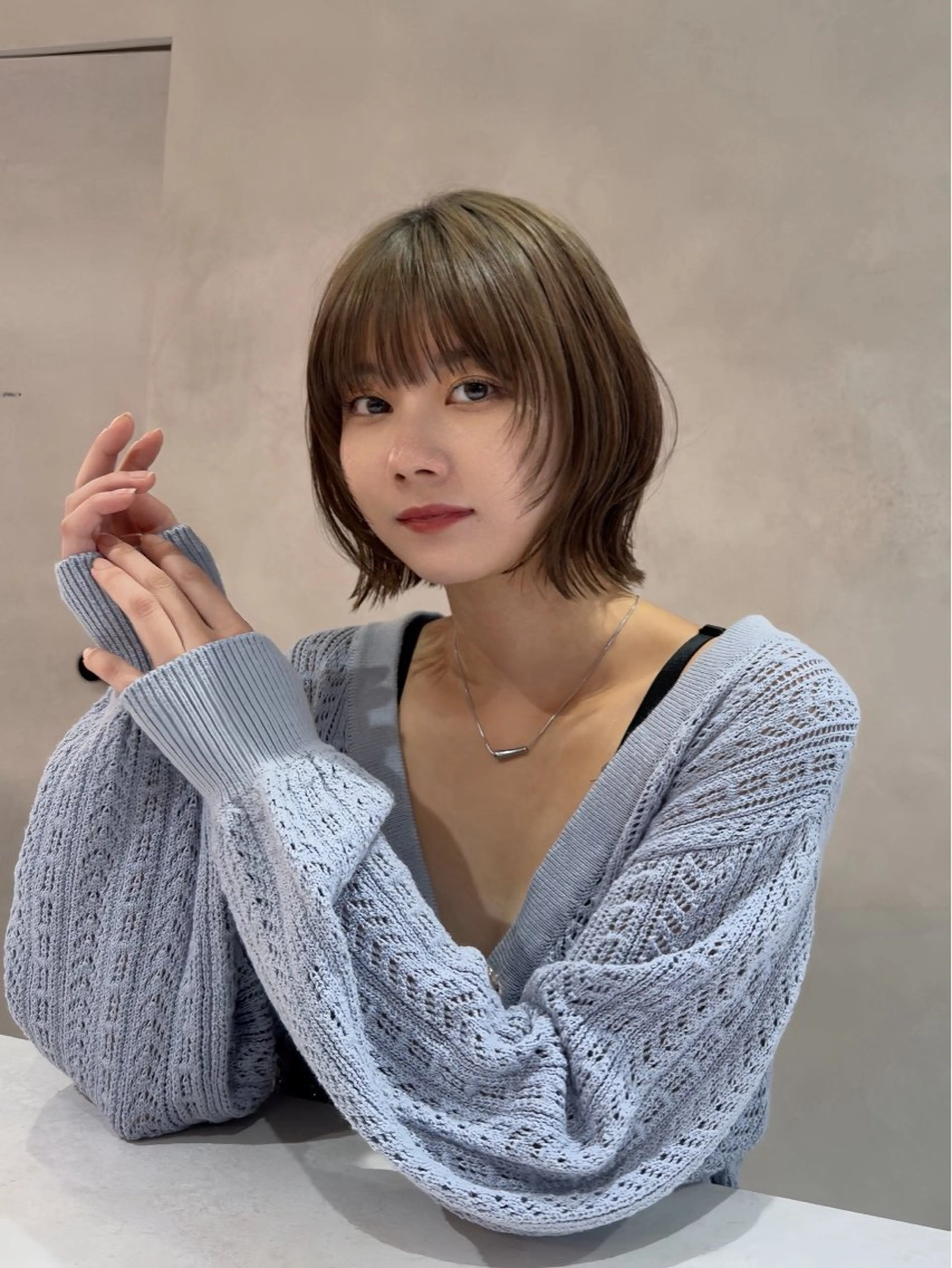 ミディアム 韓国風ヘア レイヤーカット 似合わせカット 🍎森貝洋亮🍎 ブリーチカラー特化のヘアスタイル