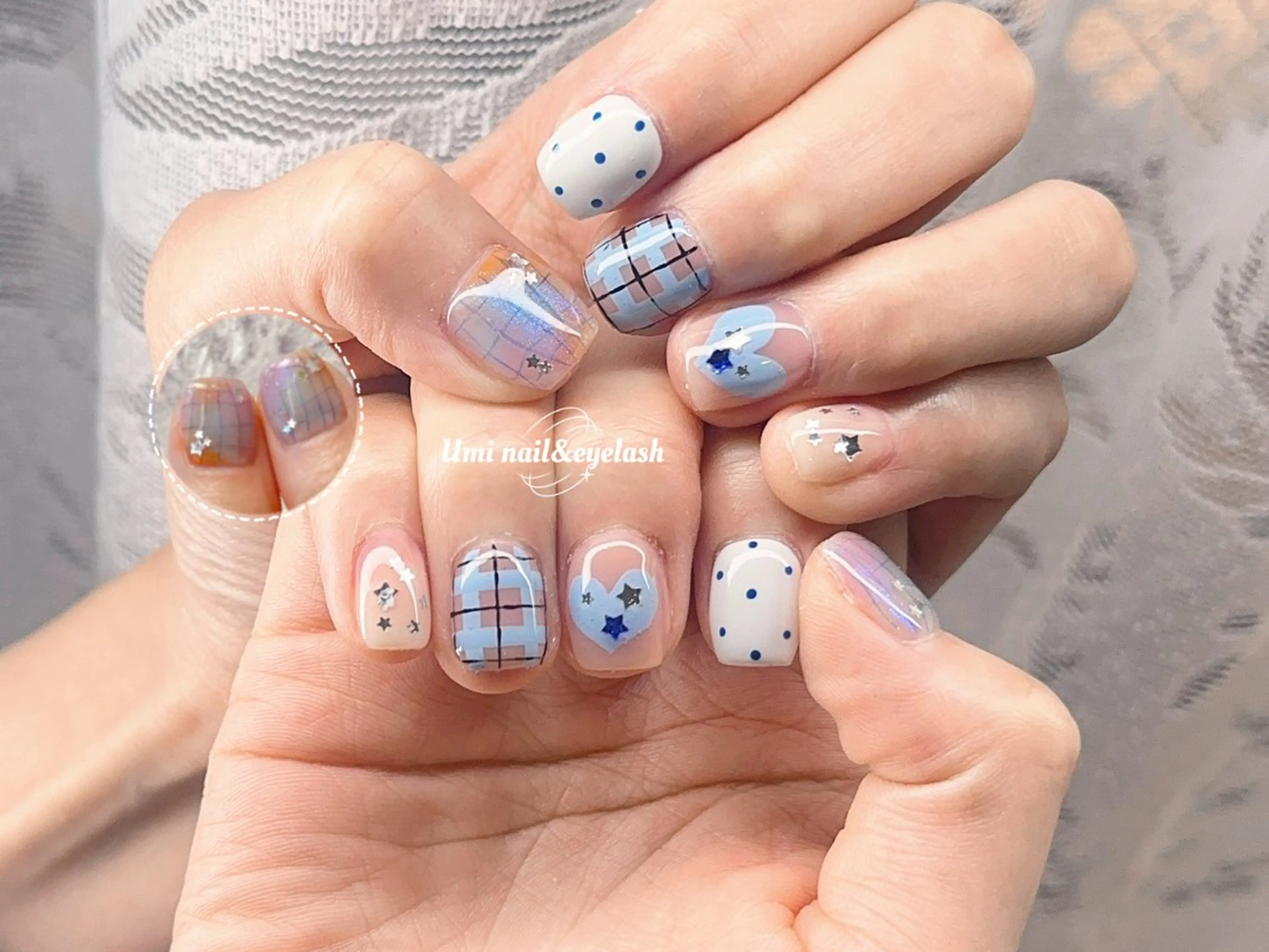 ネイル 長さ出し フレンチネイル ジェルネイル ガラスフレンチ 韓国ネイル Umi nail& eyelashのネイルデザイン