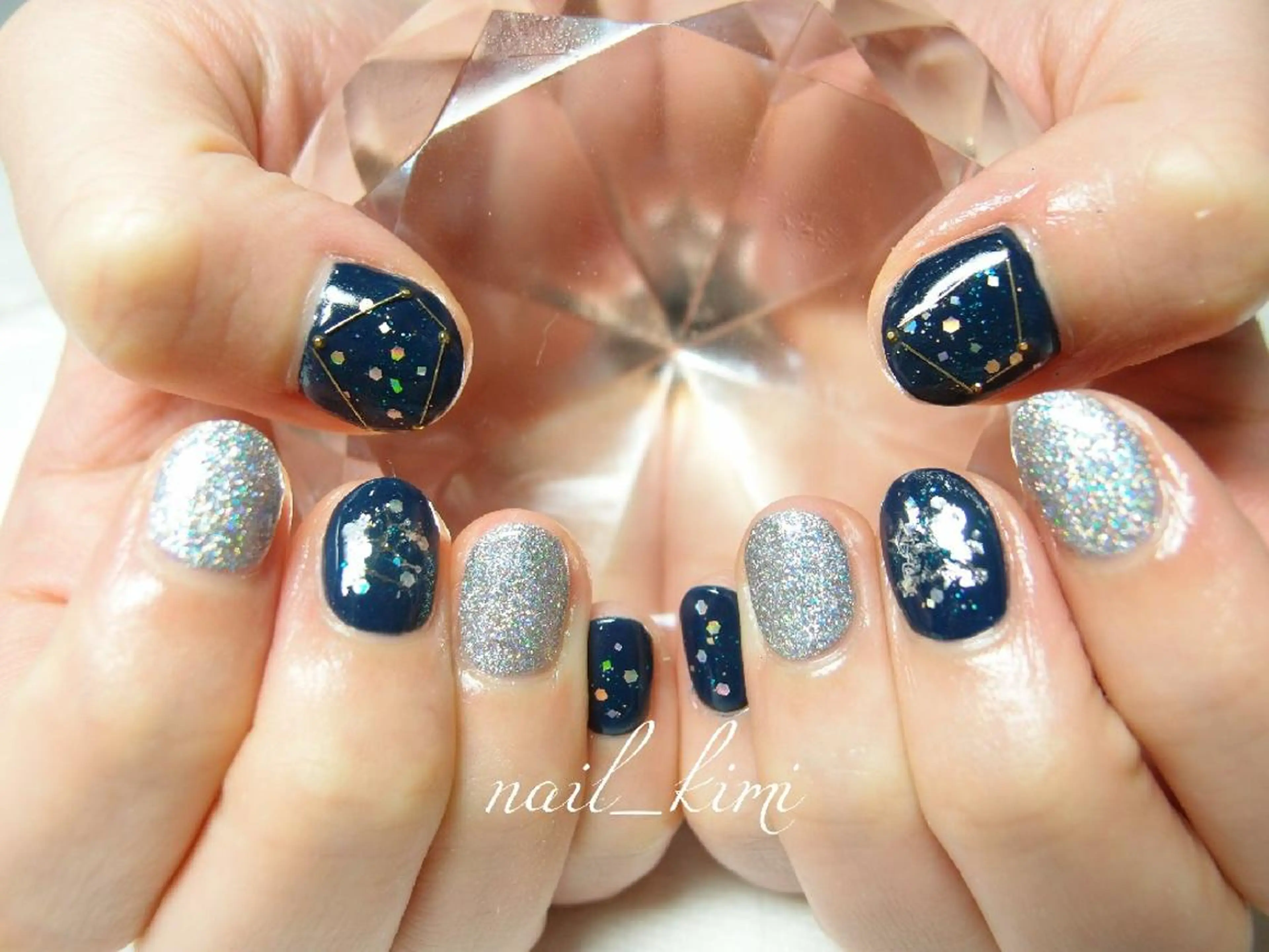 ネイル アートネイル フレンチネイル グラデーション ラメ(グリッター) ラメグラデーション ETHOSENSE. kimikaのネイルデザイン