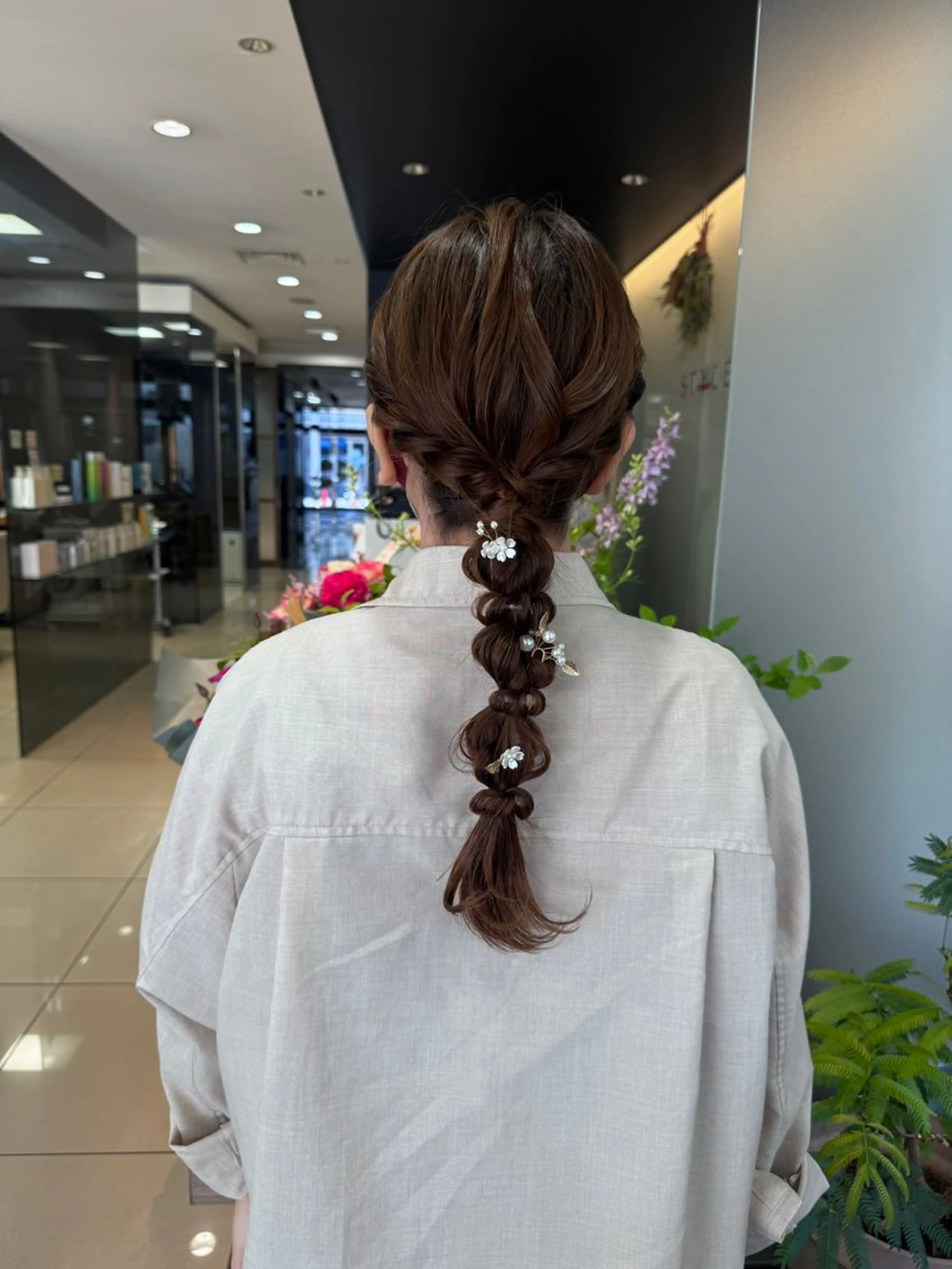 ヘアアレンジ ダブルカラーベージュ カラー/tuburaのヘアスタイル