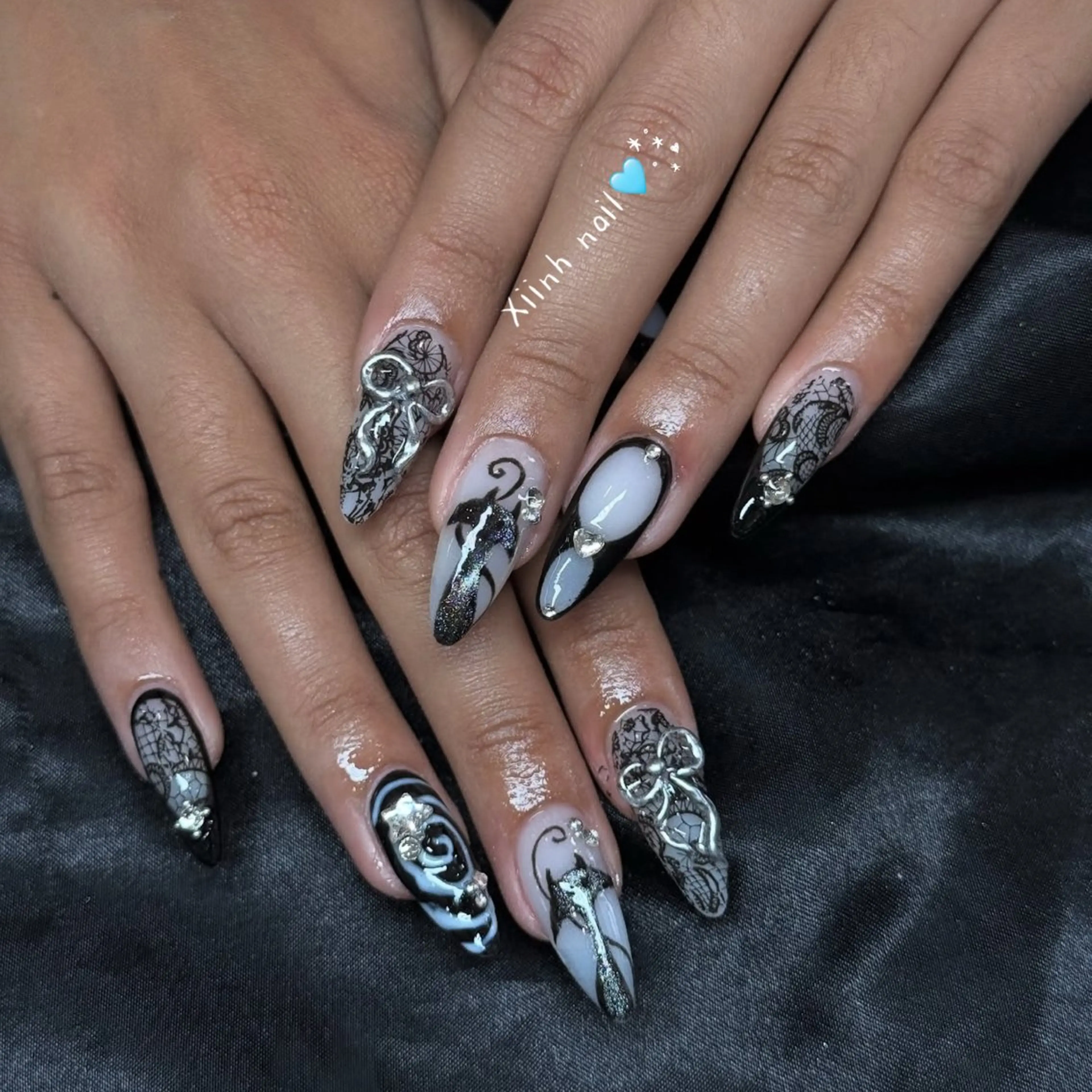 ネイル チークネイル 桜ネイル 長さ出し フットネイル ジェルネイル XIINH NAIL SALONのネイルデザイン